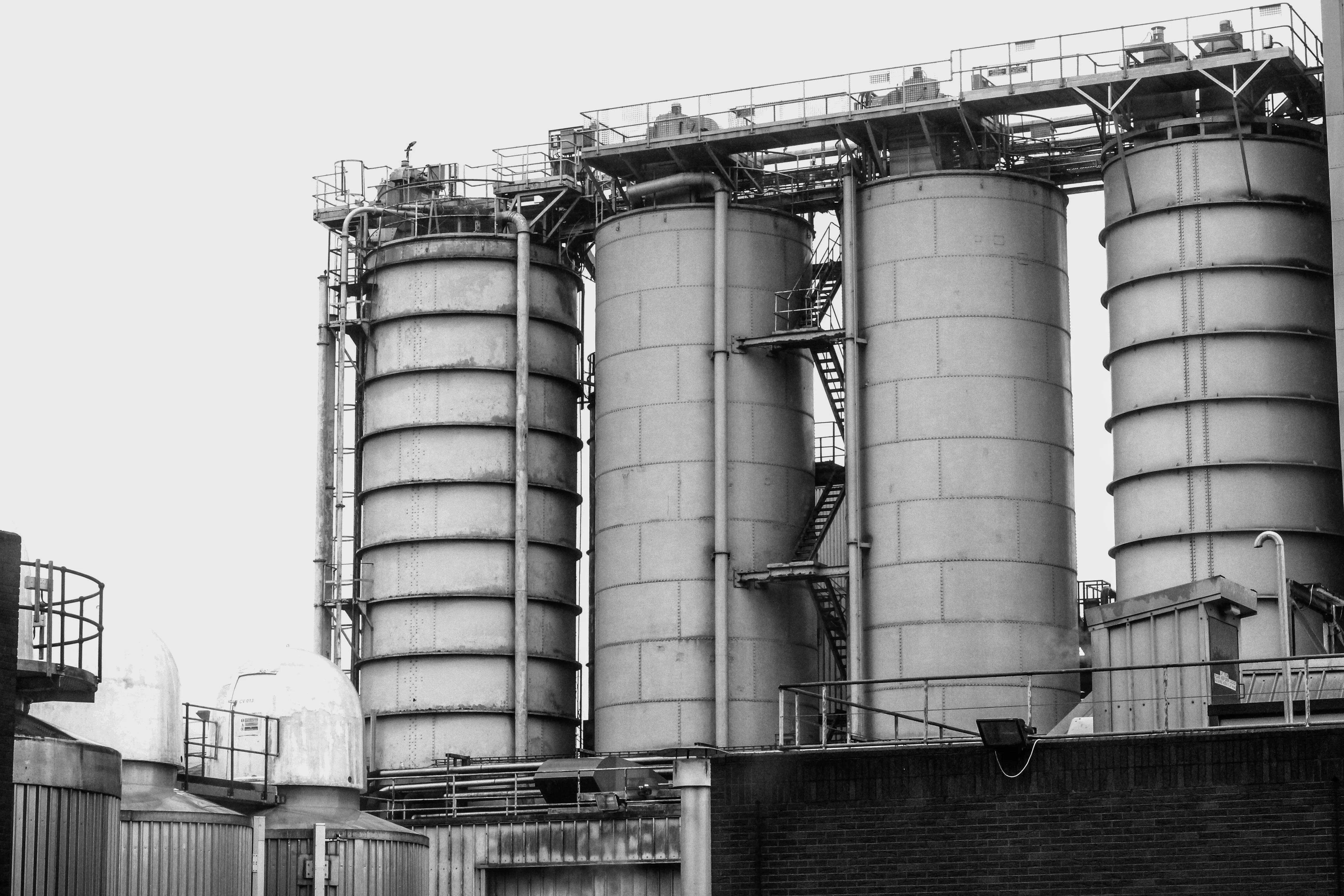 Beer Silos at the Guinness Site in 1980