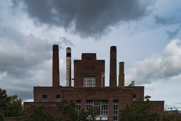 Front exterior of Guinness brewery complex in Dublin
