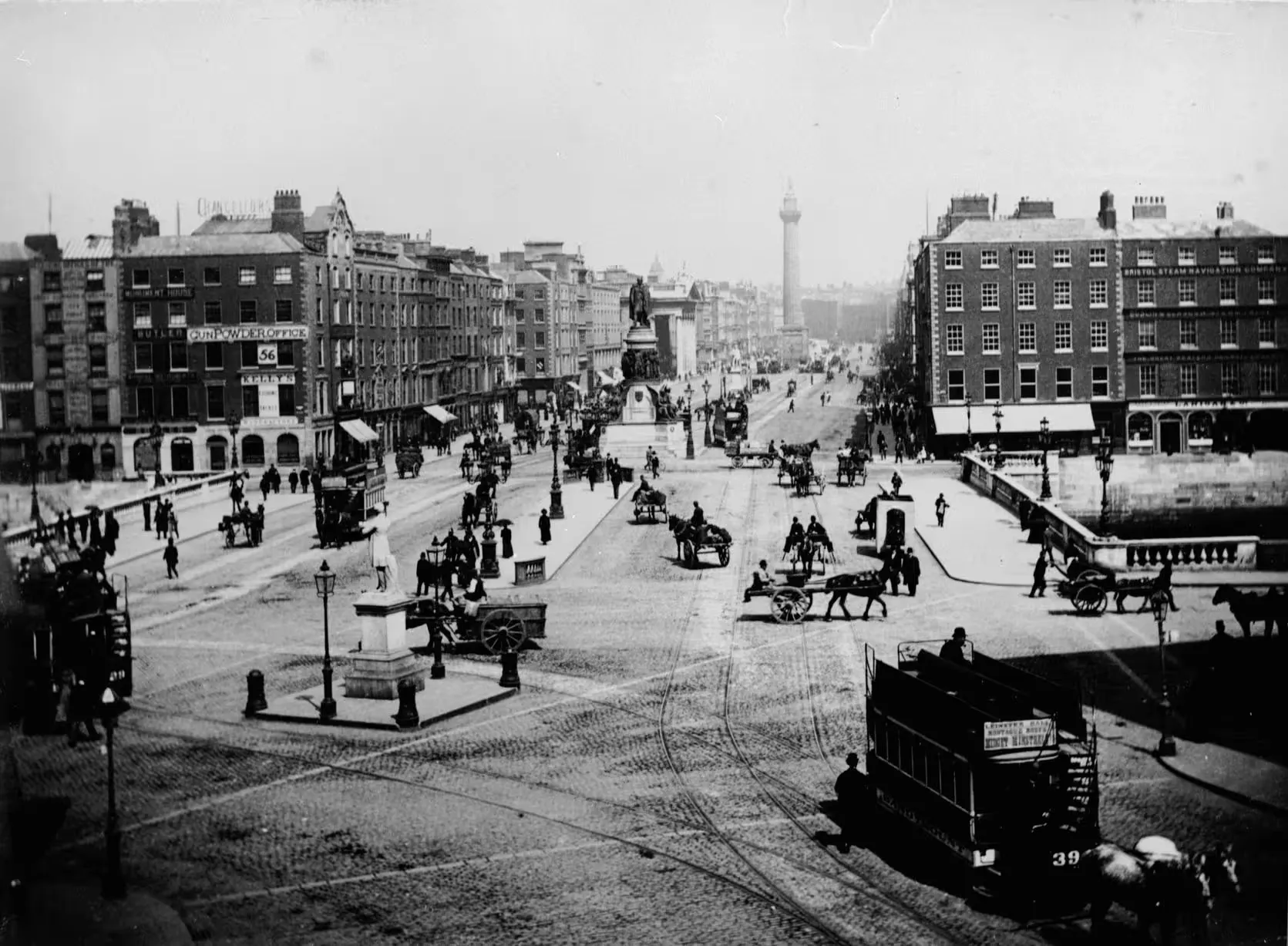 Dublin street scene circa 1900