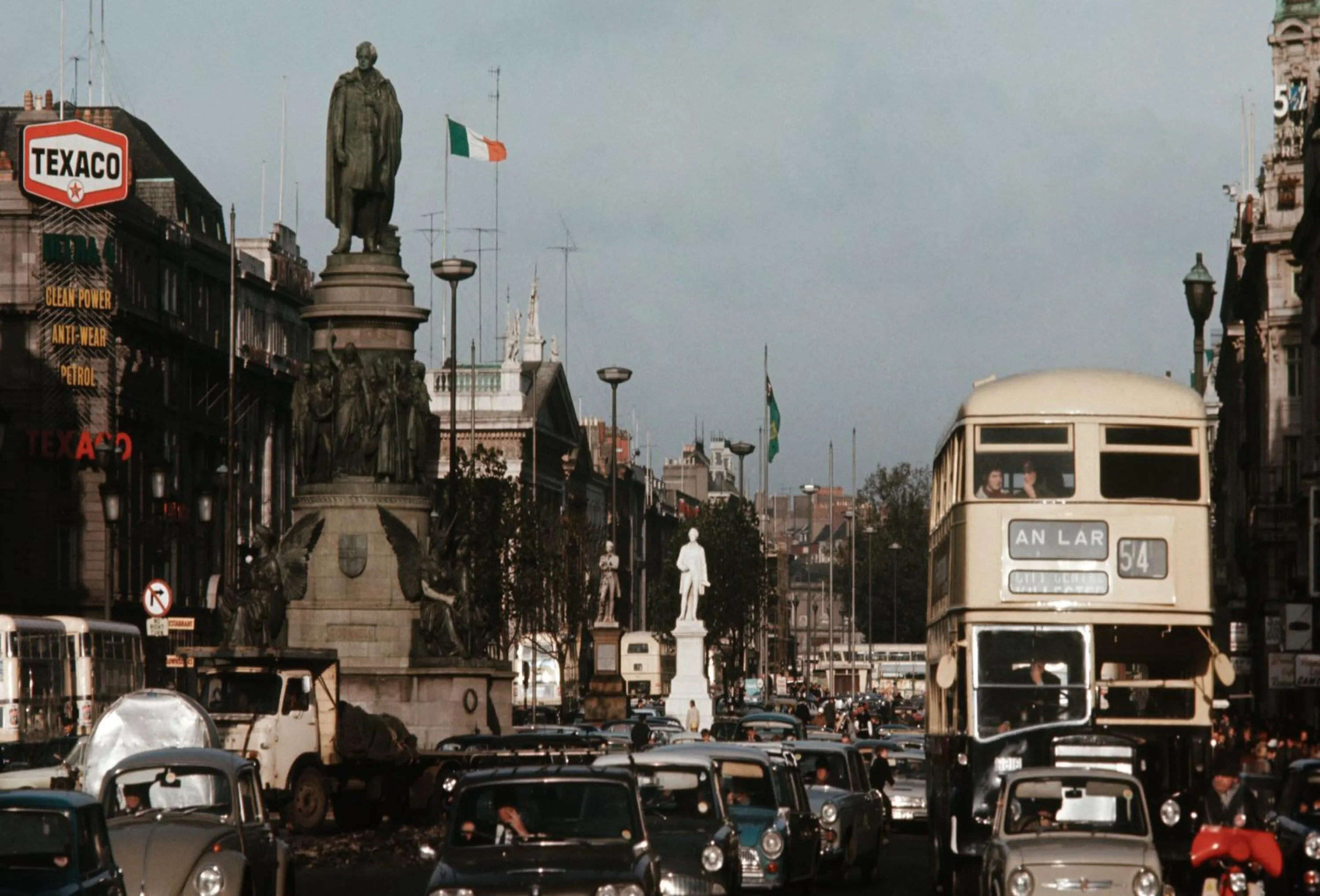 1970s traffic with buses