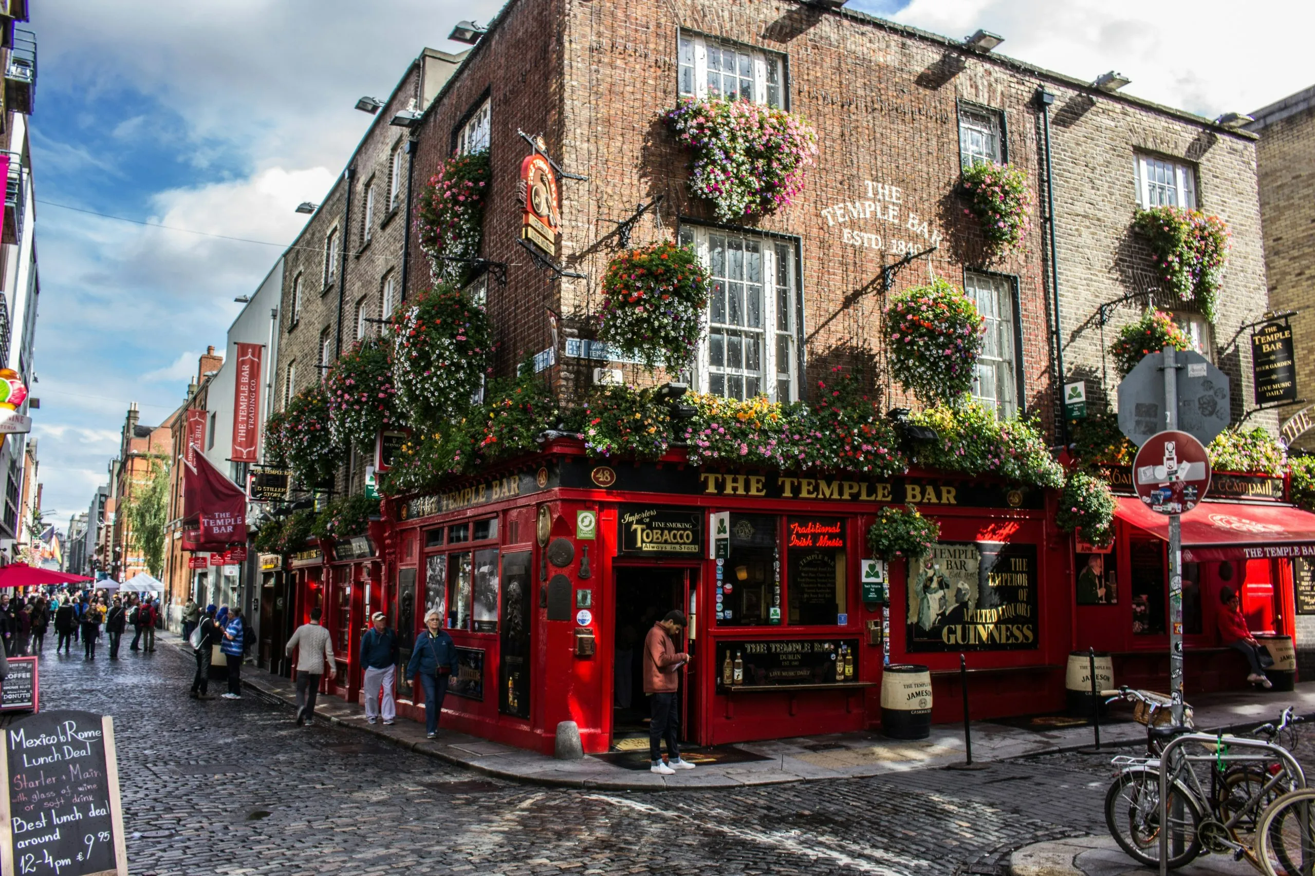 Temple Bar district in Dublin