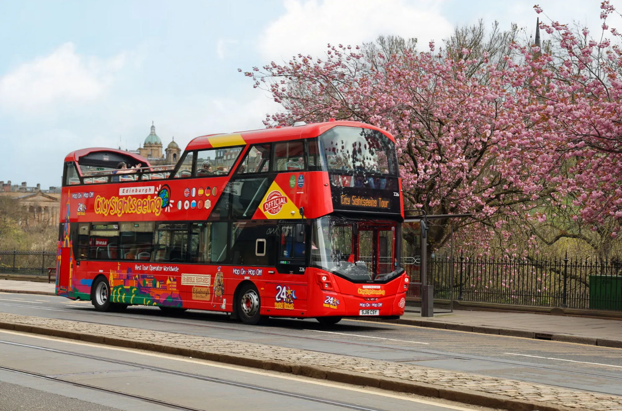 City Sightseeing bus on route