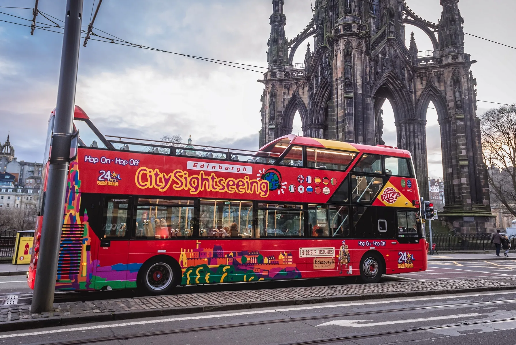 City sightseeing bus at stop