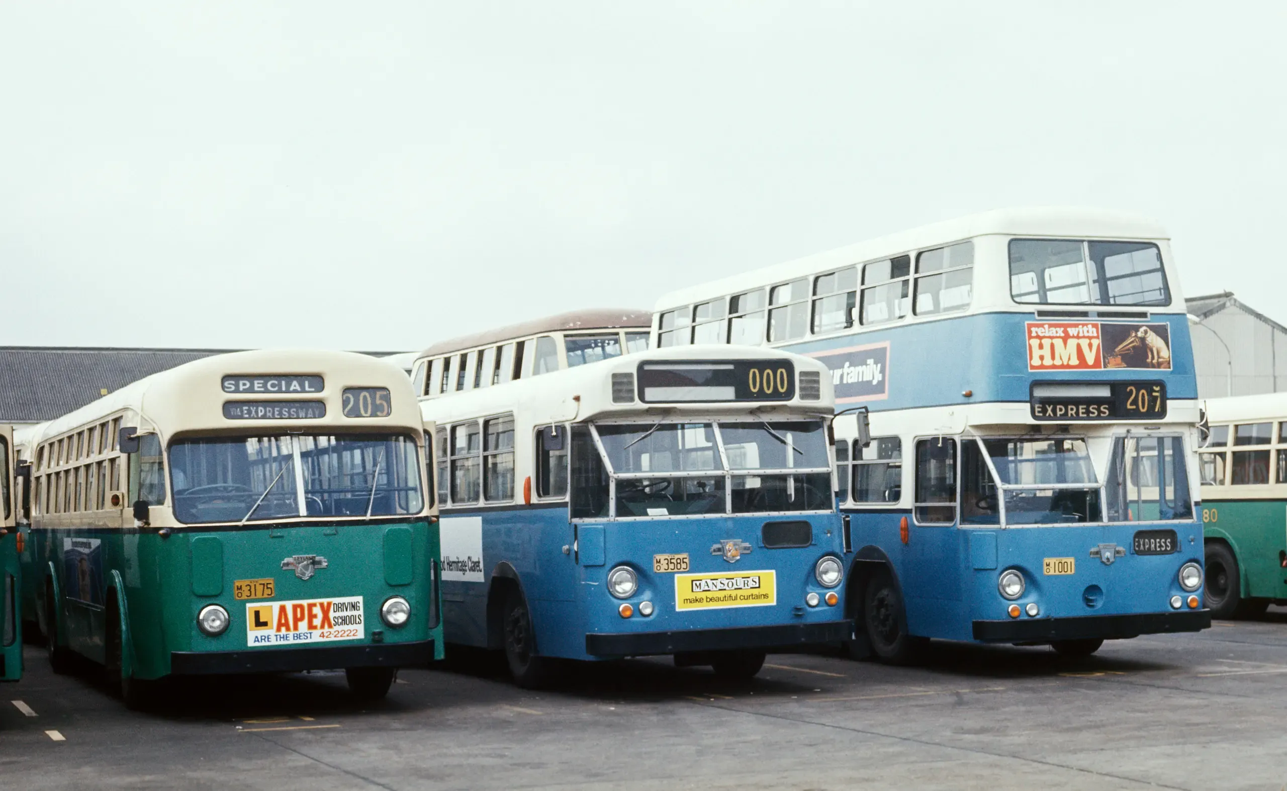 Vintage double-decker bus