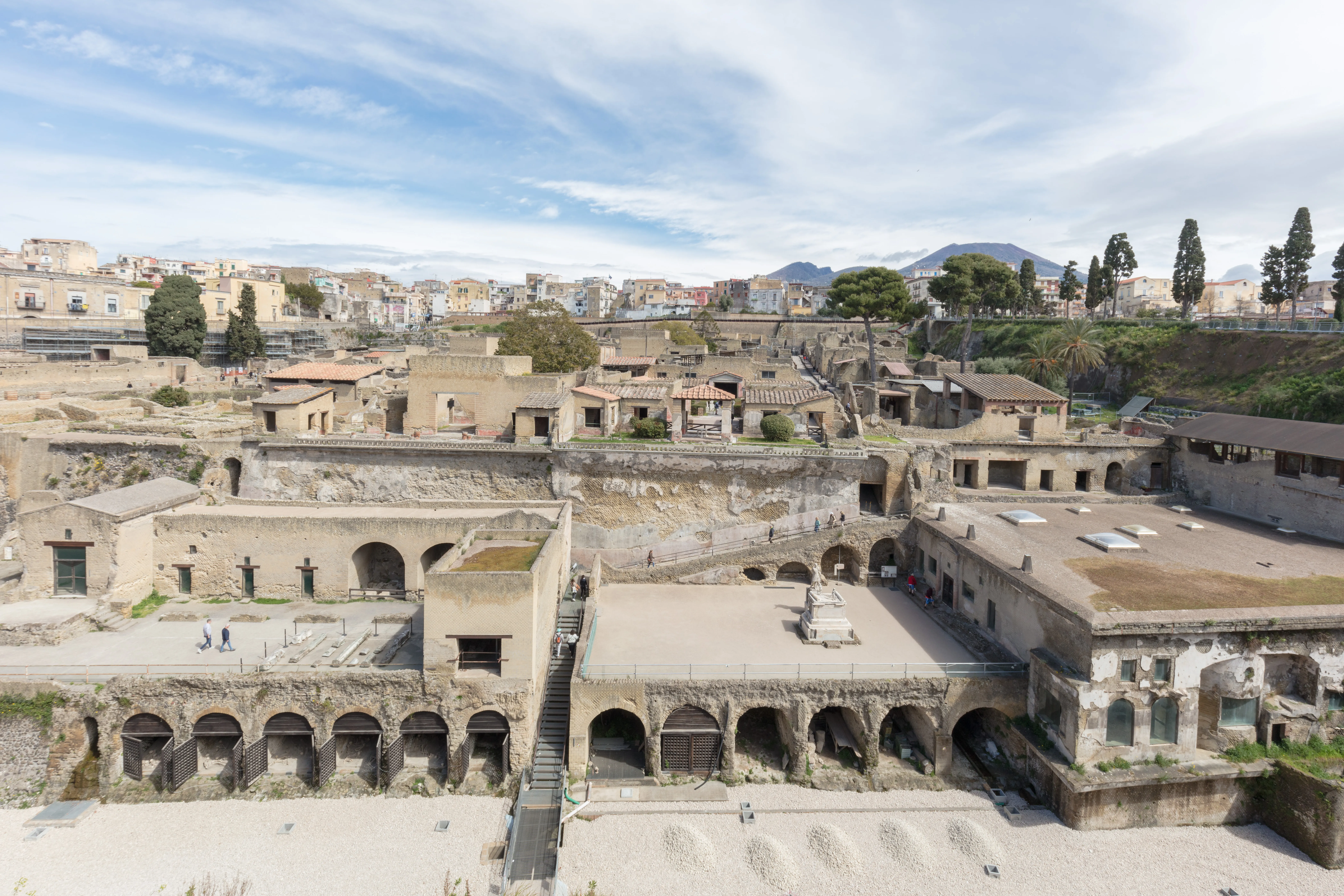 Aerial view of Herculaneum ruins