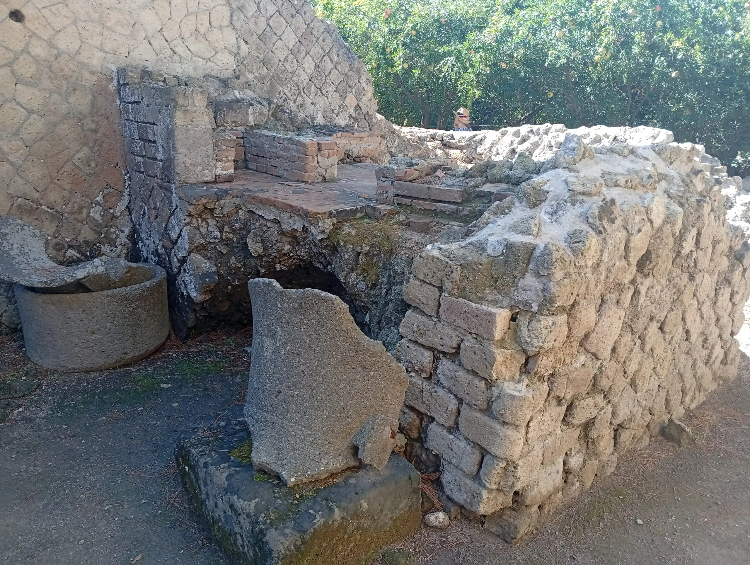 Ancient bakery structure in Herculaneum