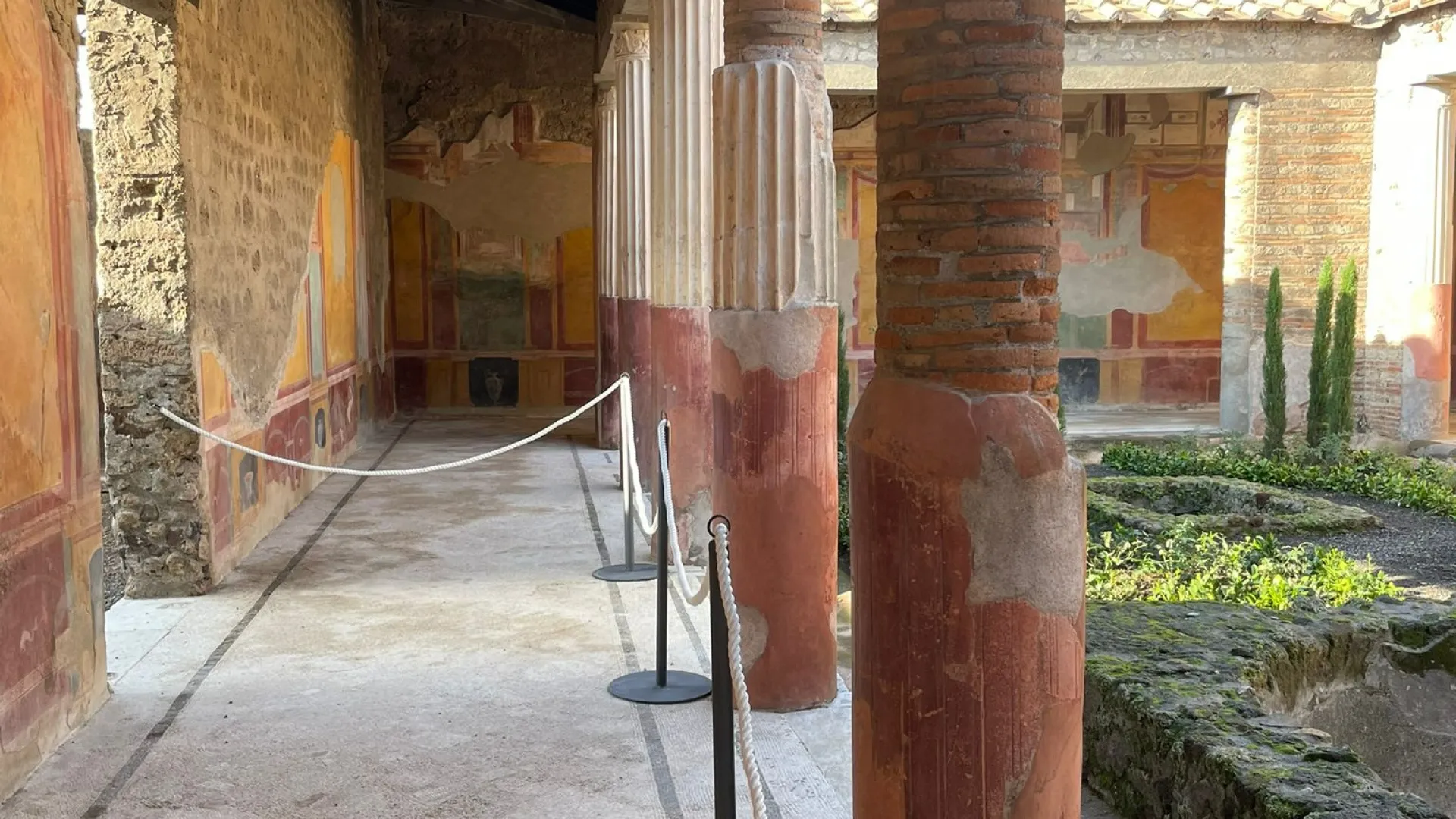 Residential domus in the Herculaneum ruins