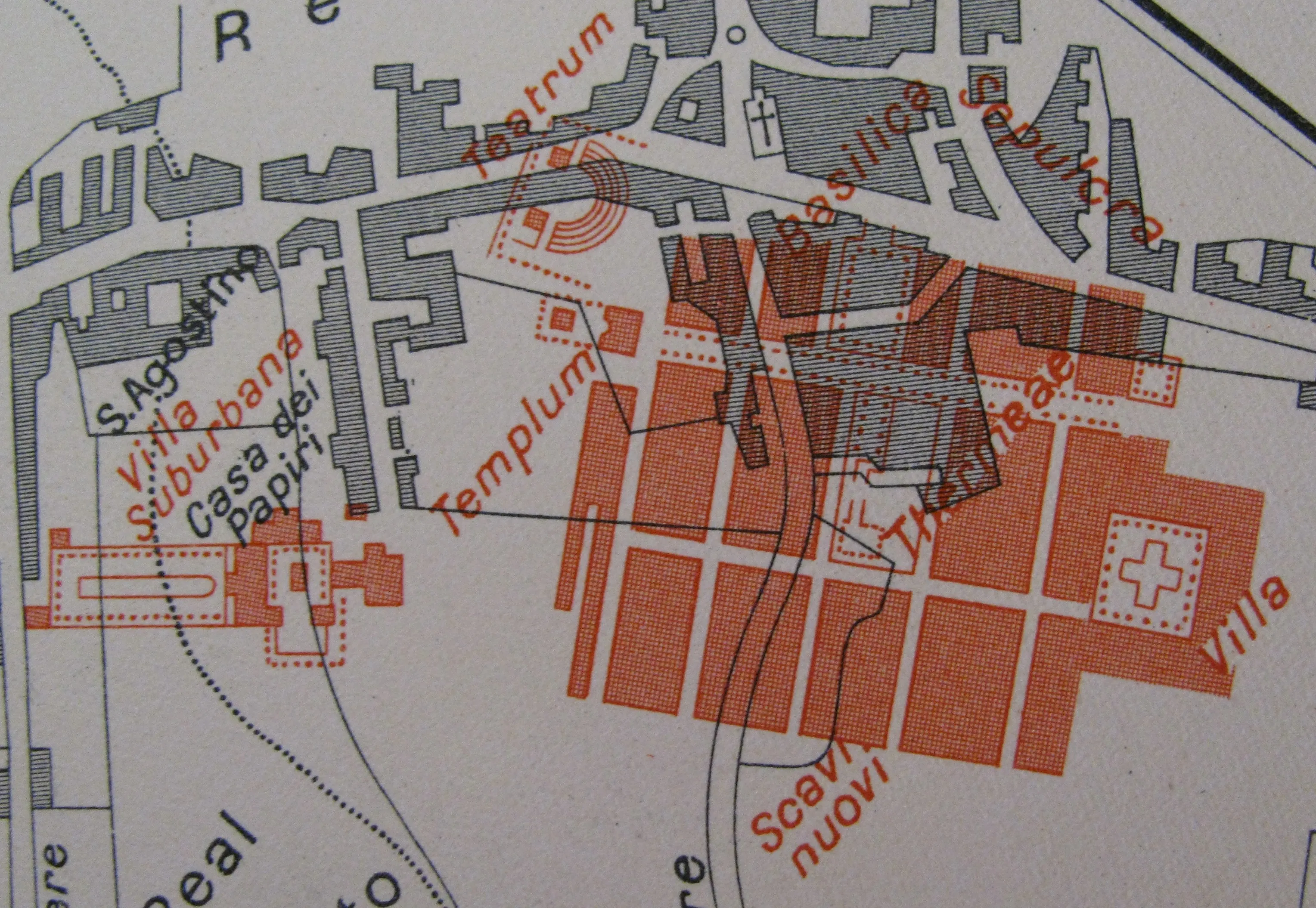 Map view useful for reaching the Herculaneum archaeological site