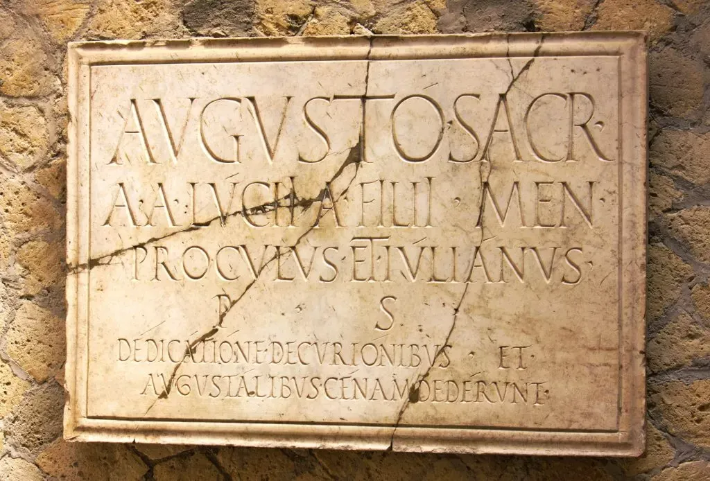 Marble engraving detail from the site