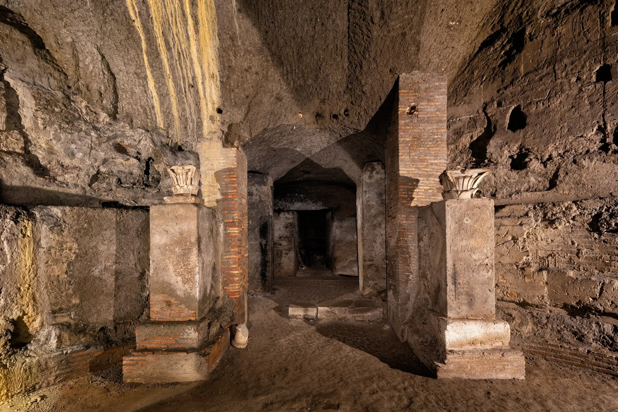 Roman theater ruins in Herculaneum