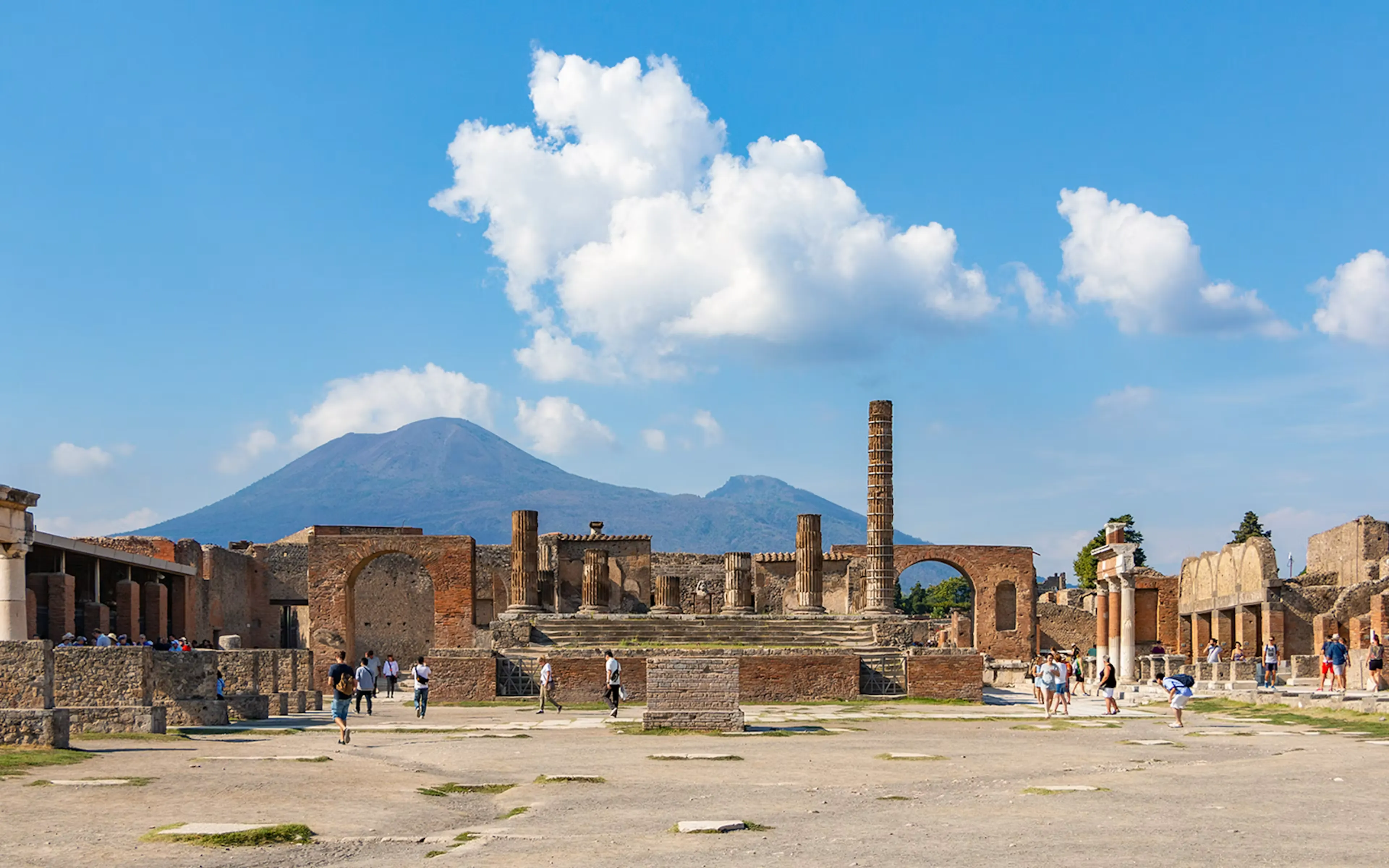 View of Mount Vesuvius from Herculaneum