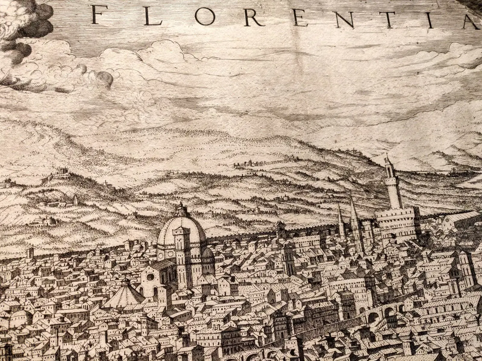 Historic Florence city depiction from early modern era