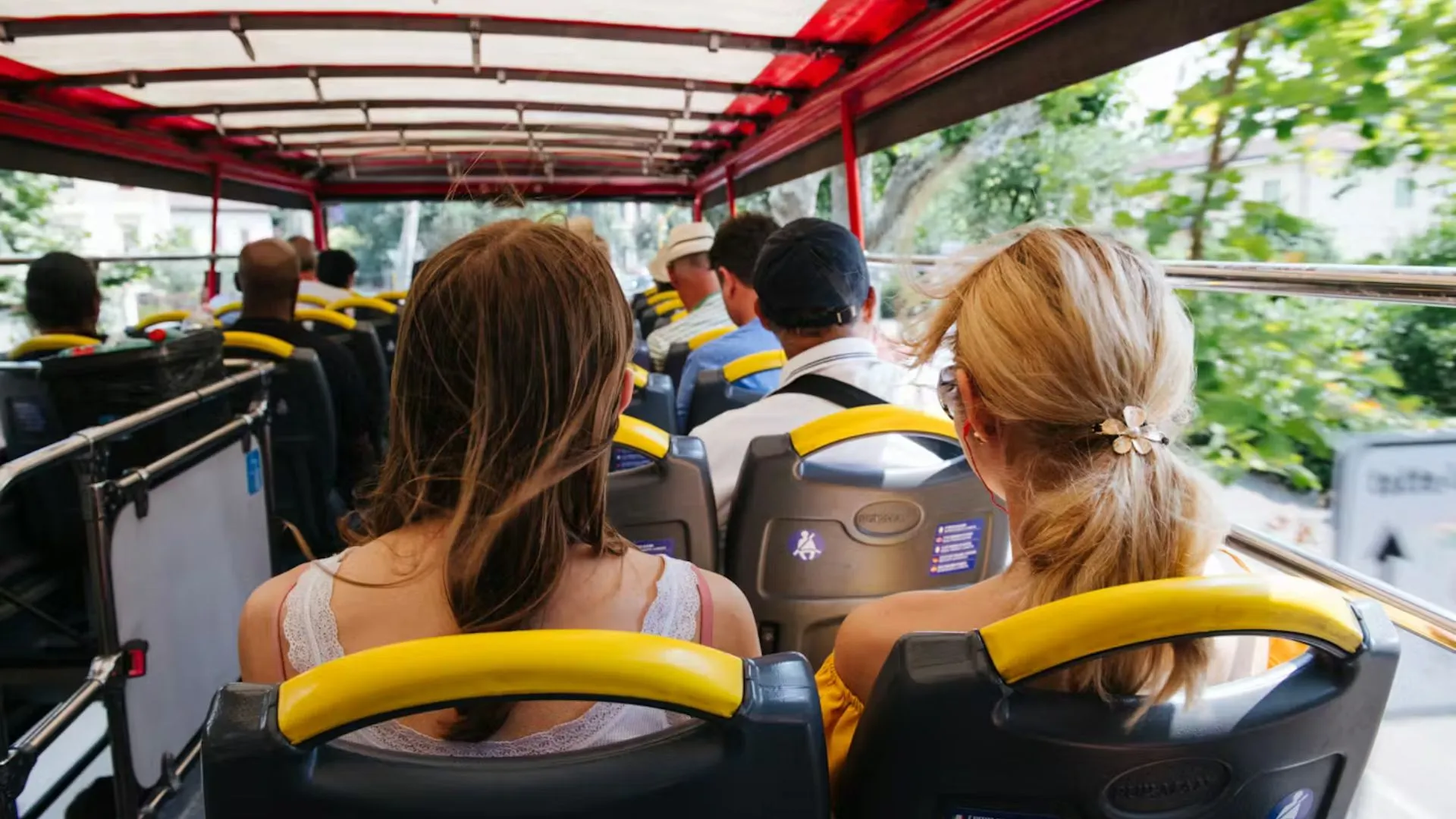 Tourists on Bus Roof