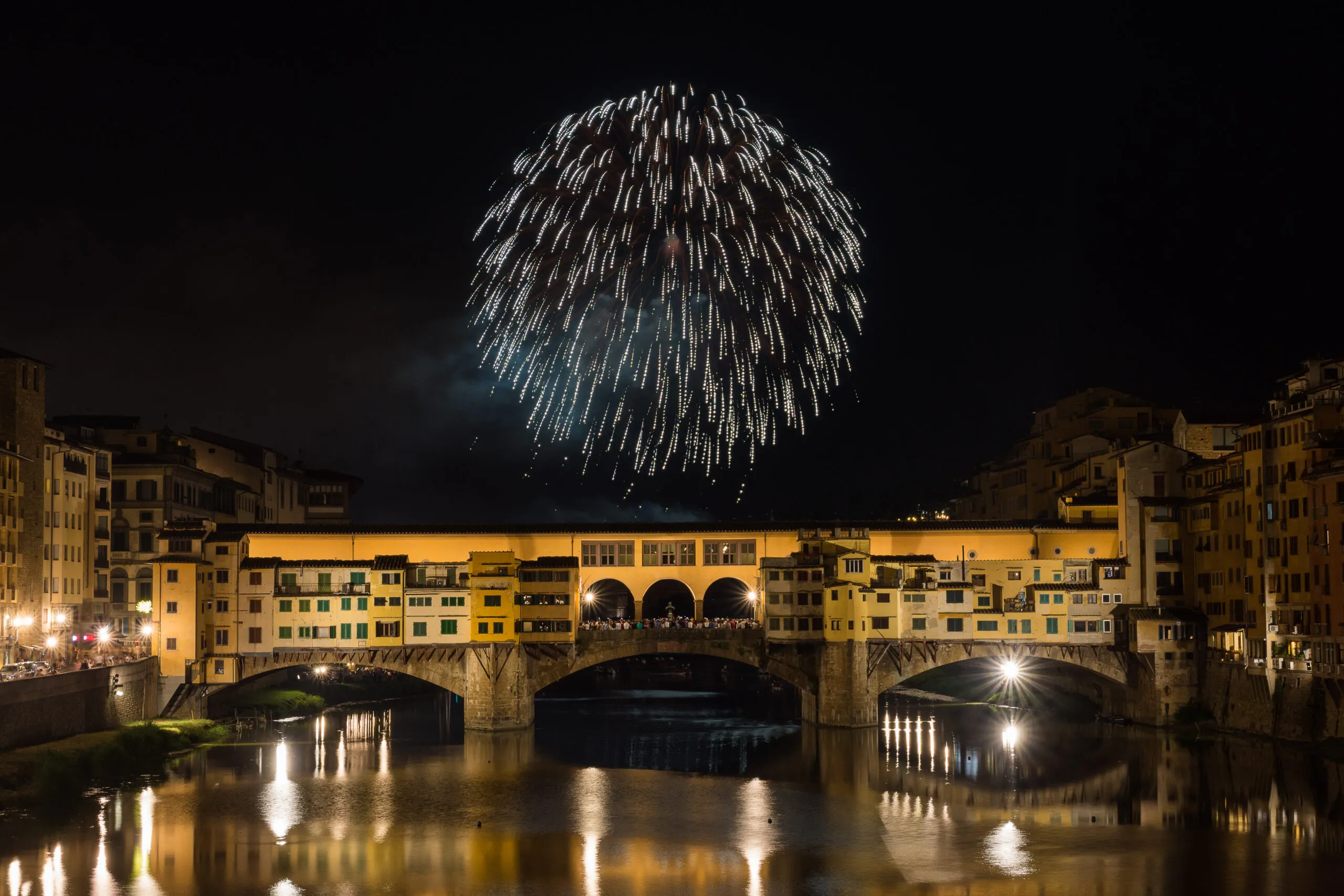 New Year's Eve Fireworks over Ponte Vecchio