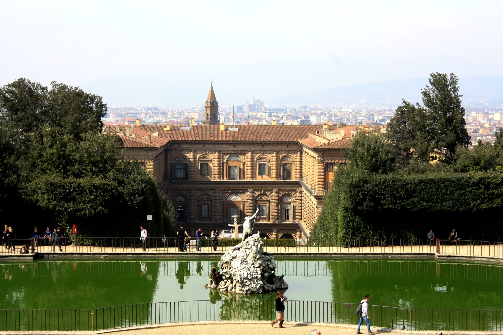 Lake area in Boboli Gardens