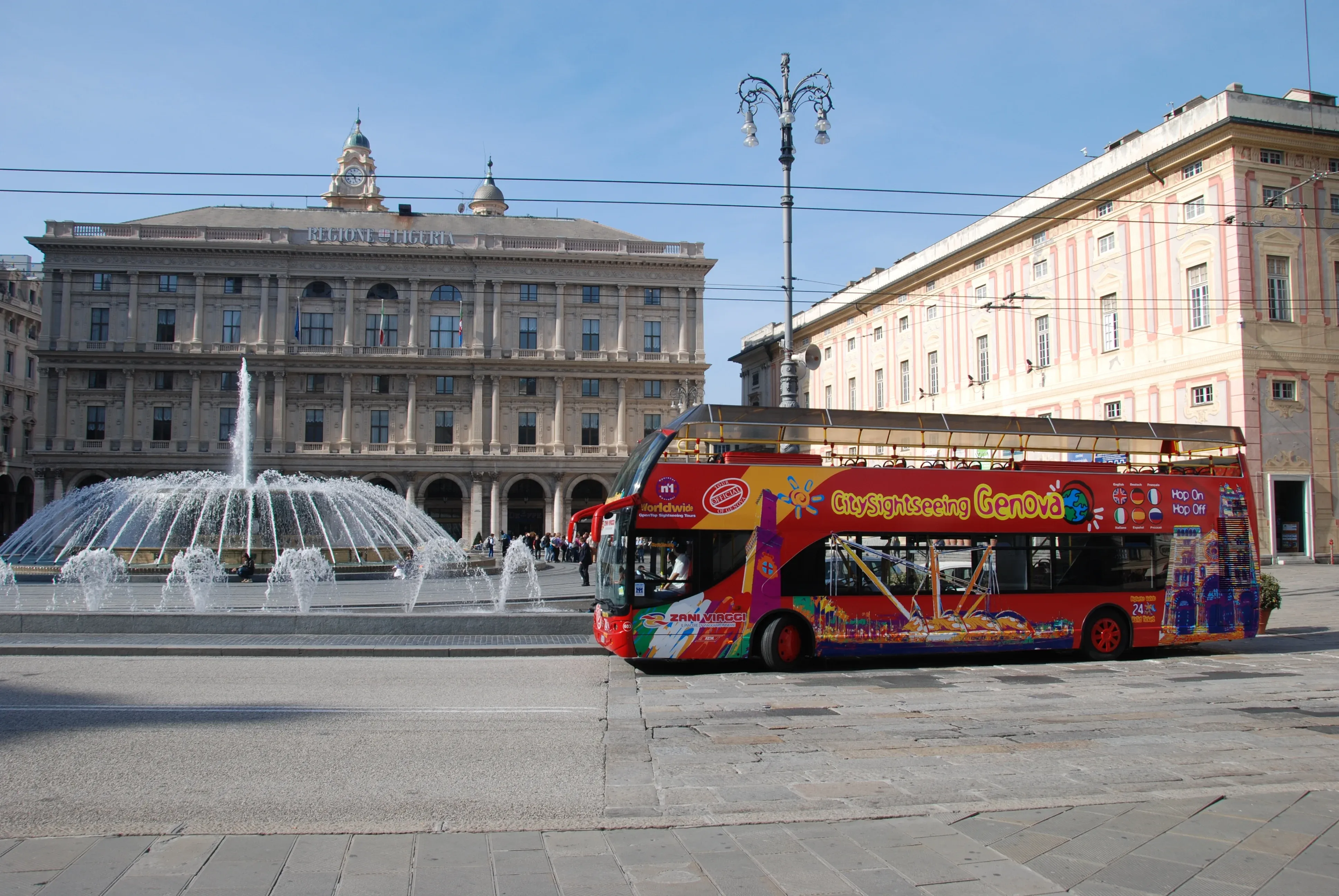 City Sightseeing Bus at Piazza De Ferrari