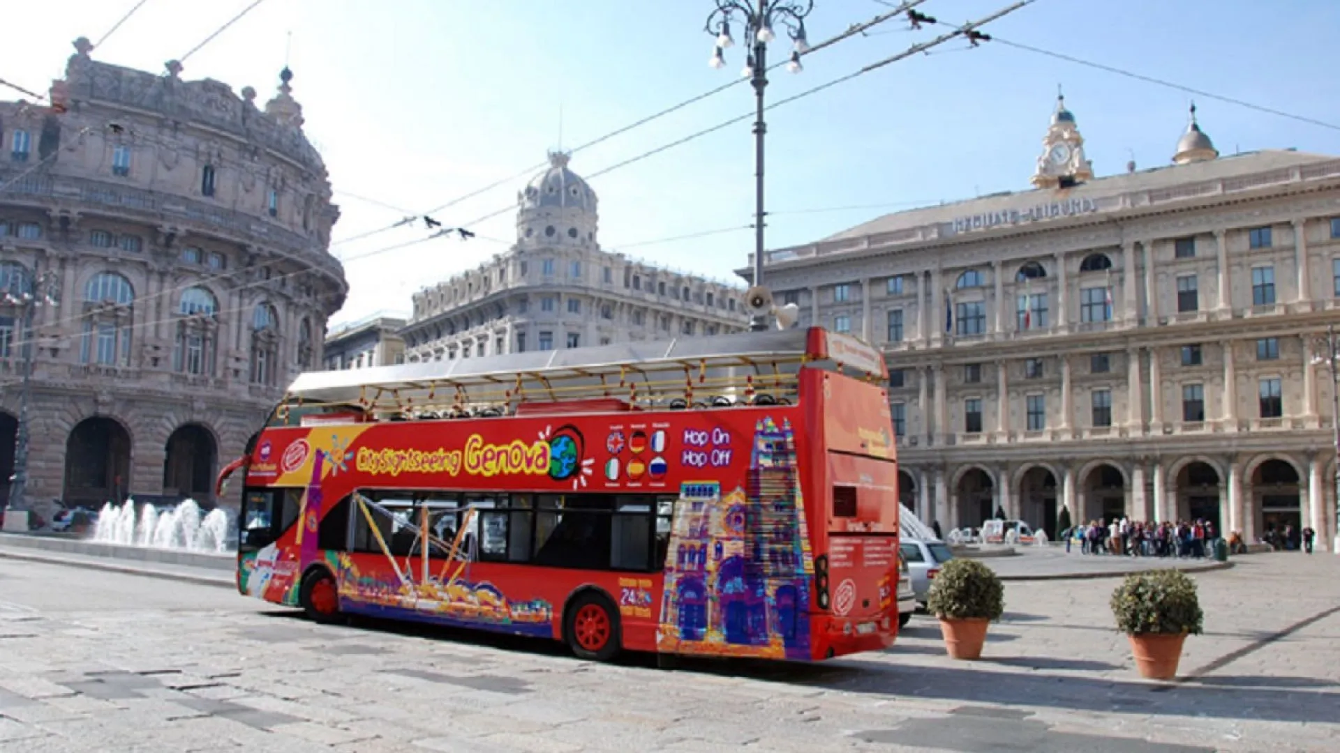 City Sightseeing Bus exploring Genoa