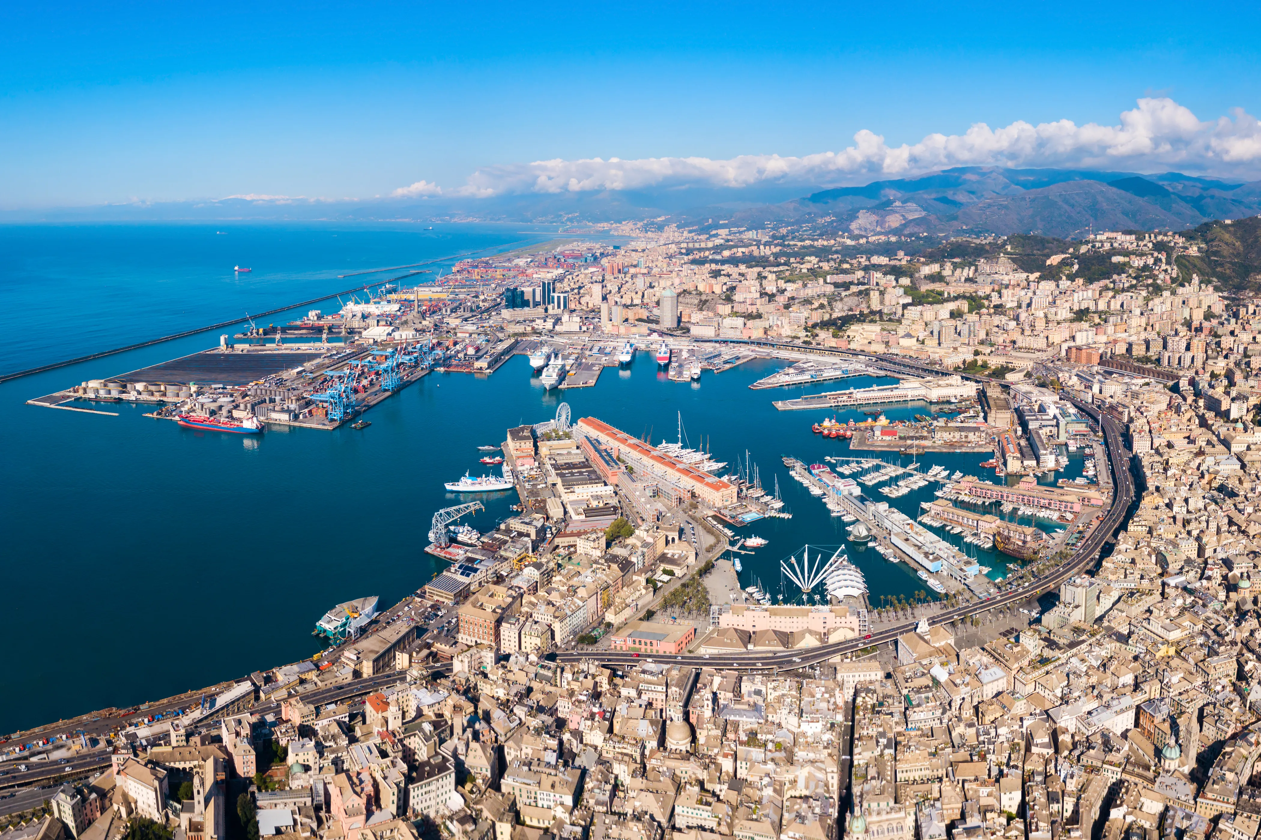 Aerial View of Genoa