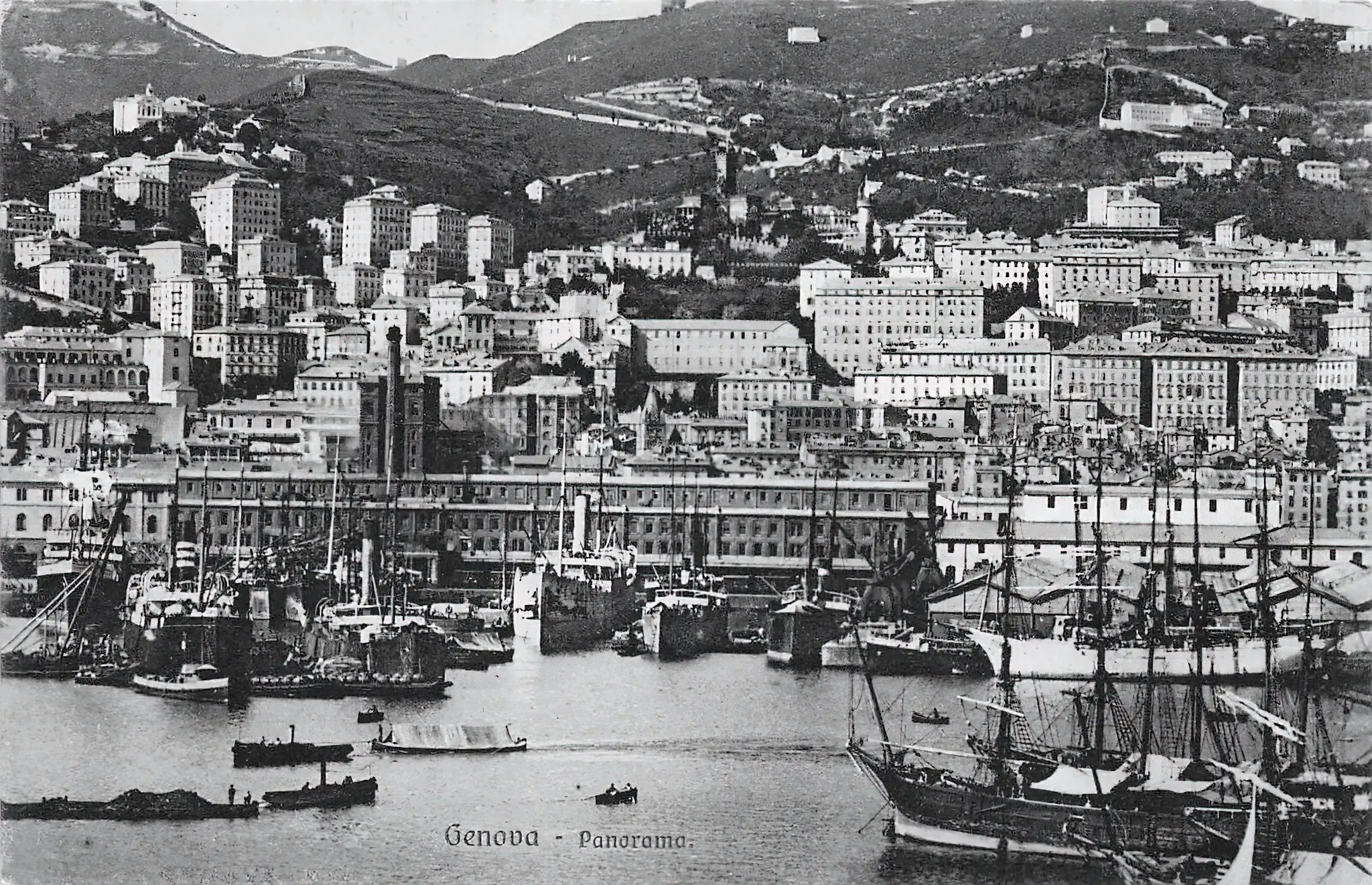 Genoa Harbor in 1900