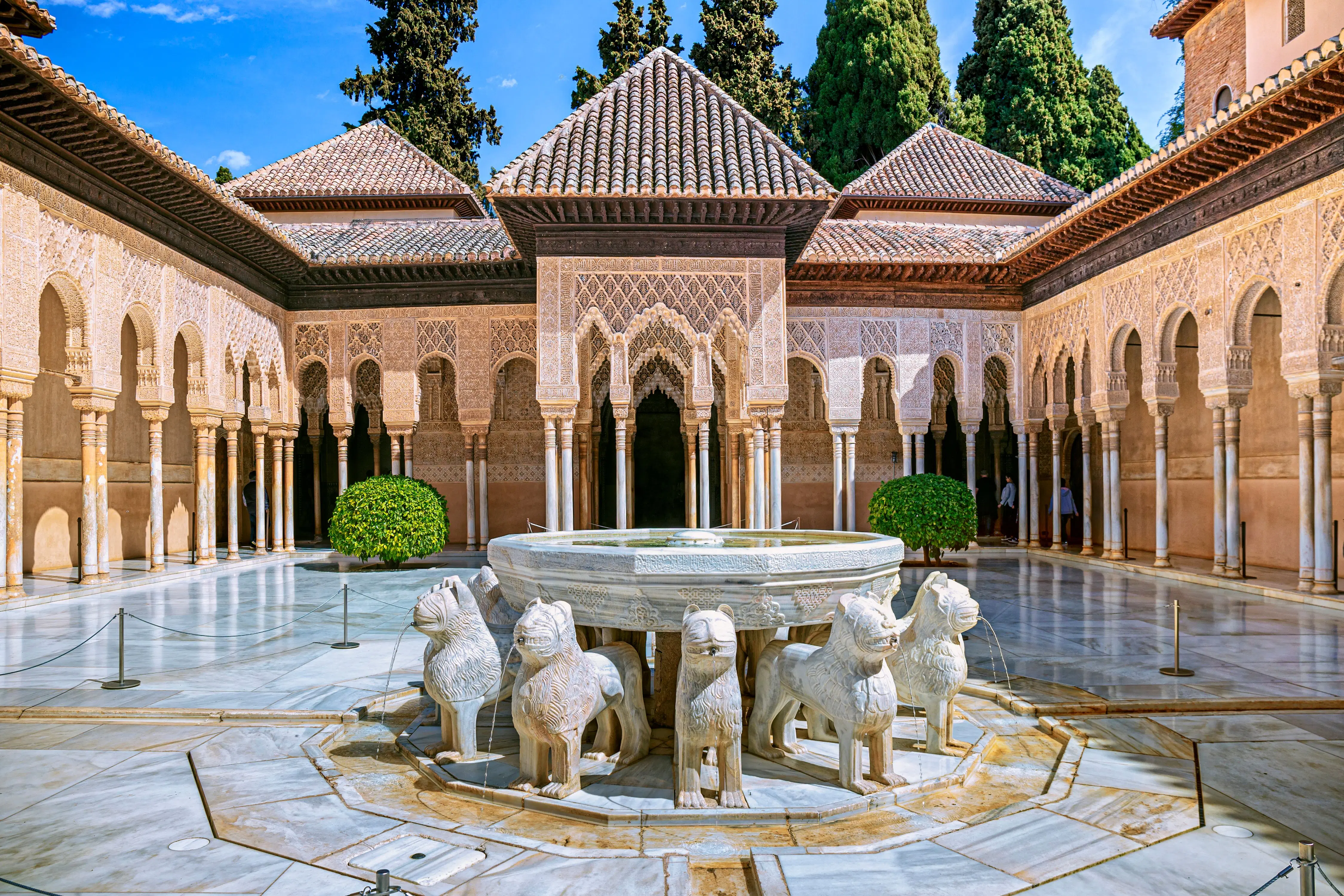 Patio inside the Nasrid Palaces at the Alhambra