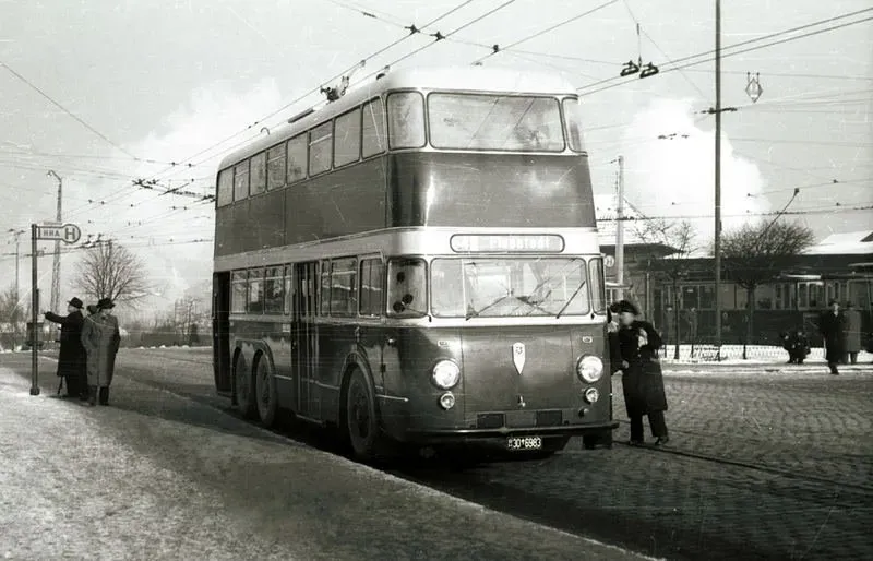 Hamburg trolleybus in the 1950s