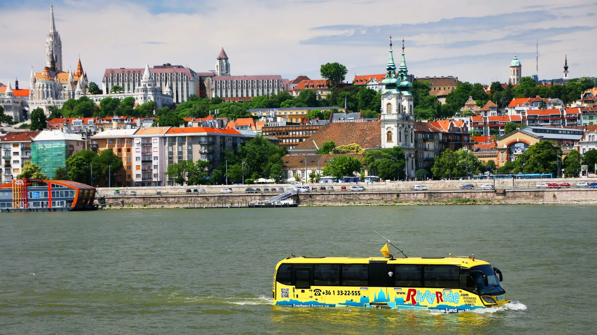 Budapest: RiverRide 1,5-timmars flytande bussupplevelse