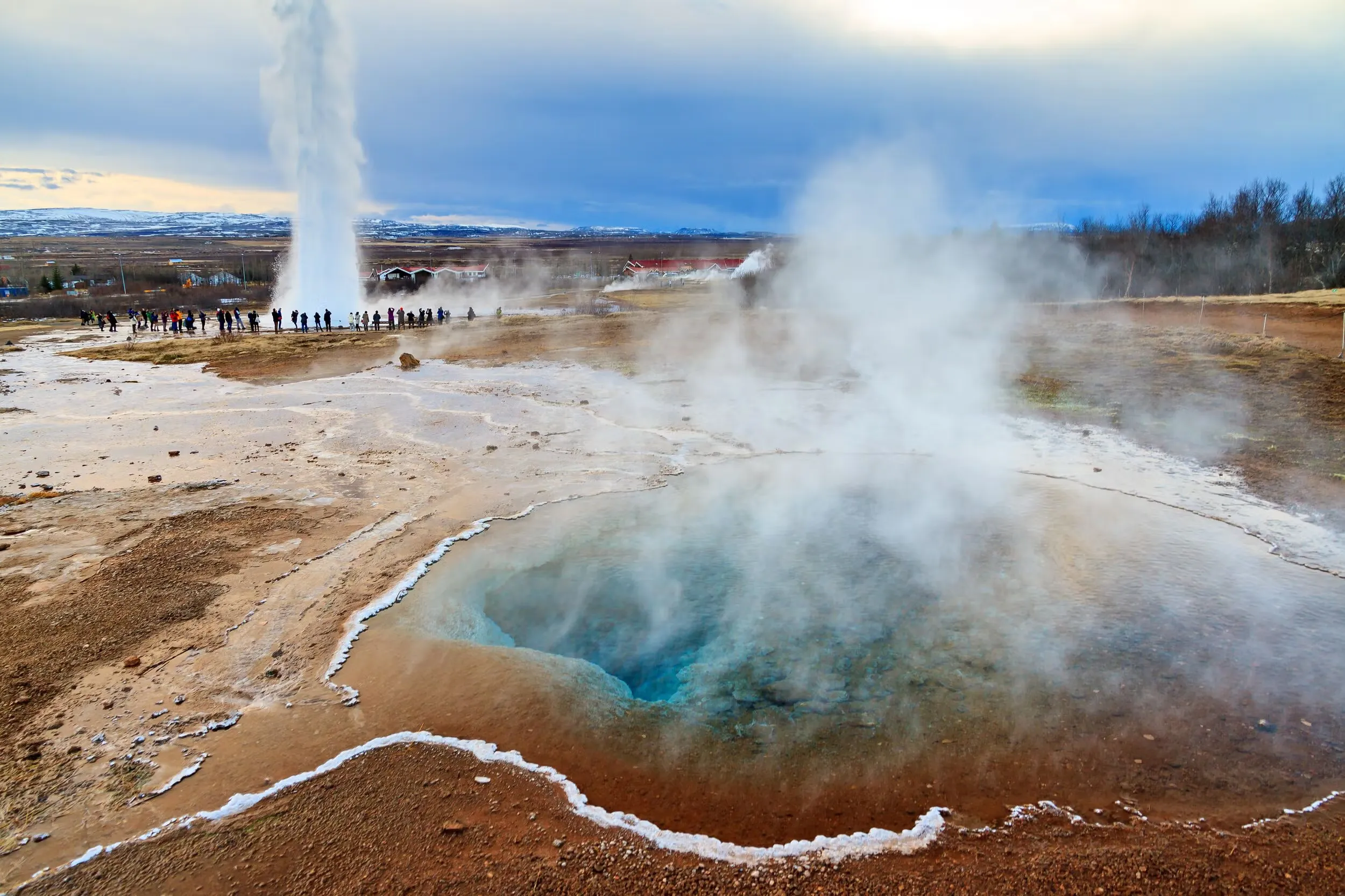 Geyser vapor plume in Iceland