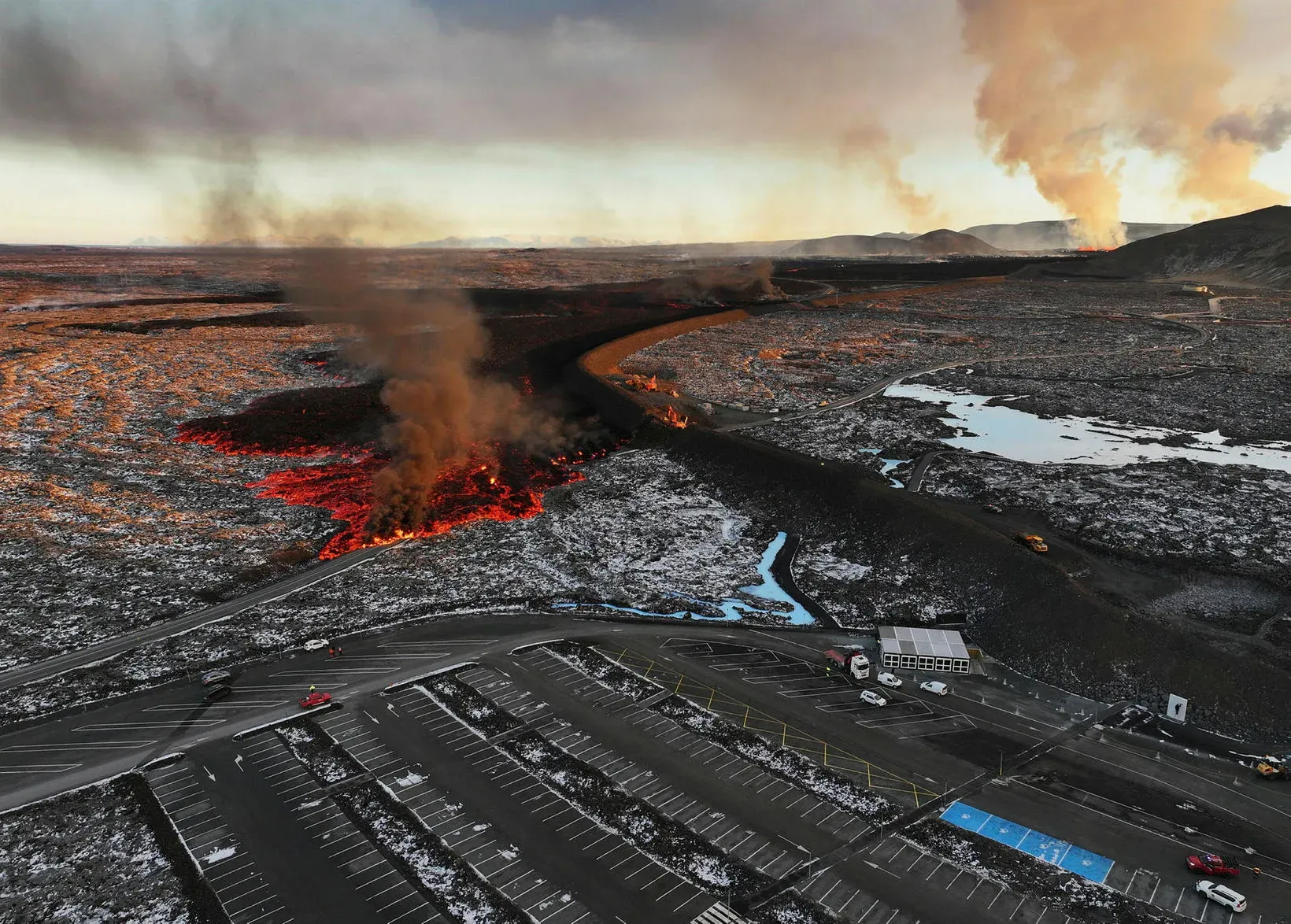Icelandic lava field landscape