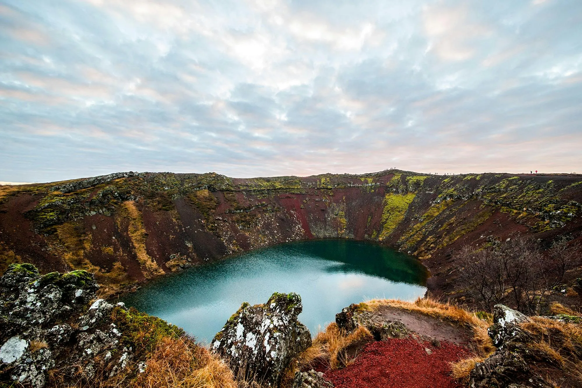 Kerid Crater lake view