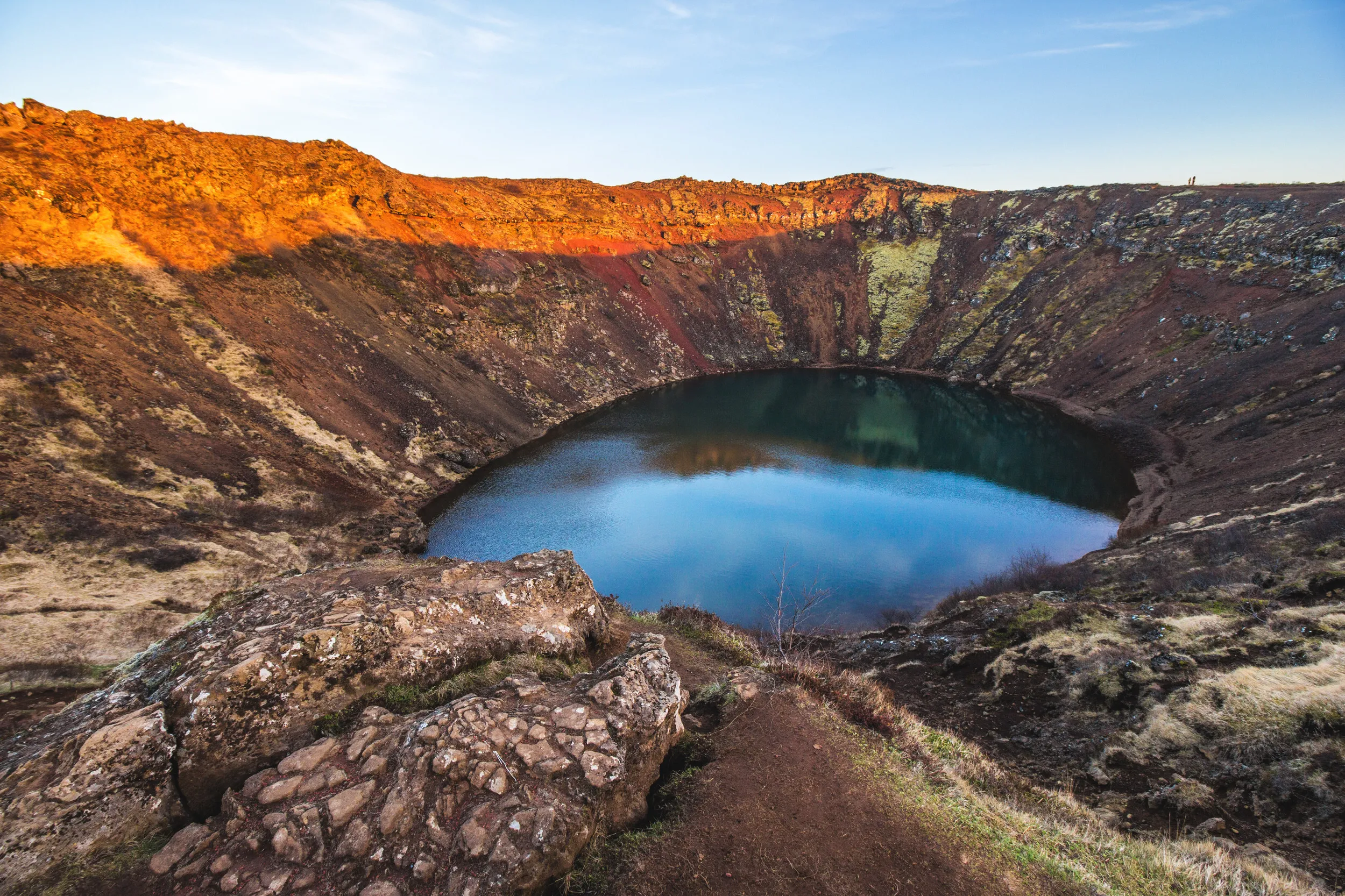 Kerid Crater summer panorama