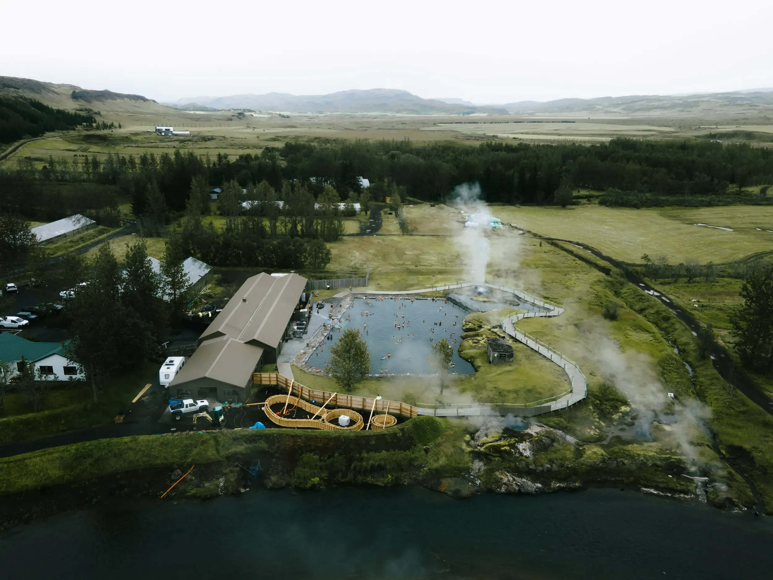 Secret Lagoon aerial view