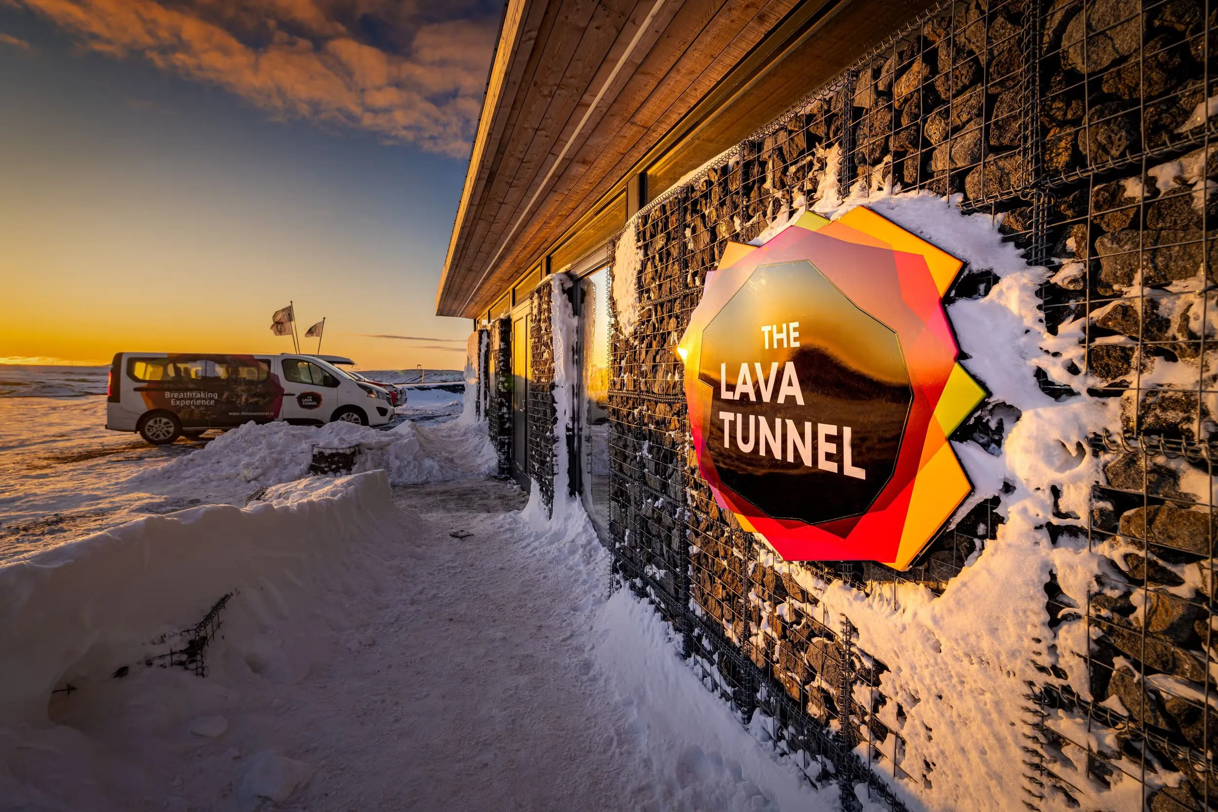 Iceland lava tunnel entrance