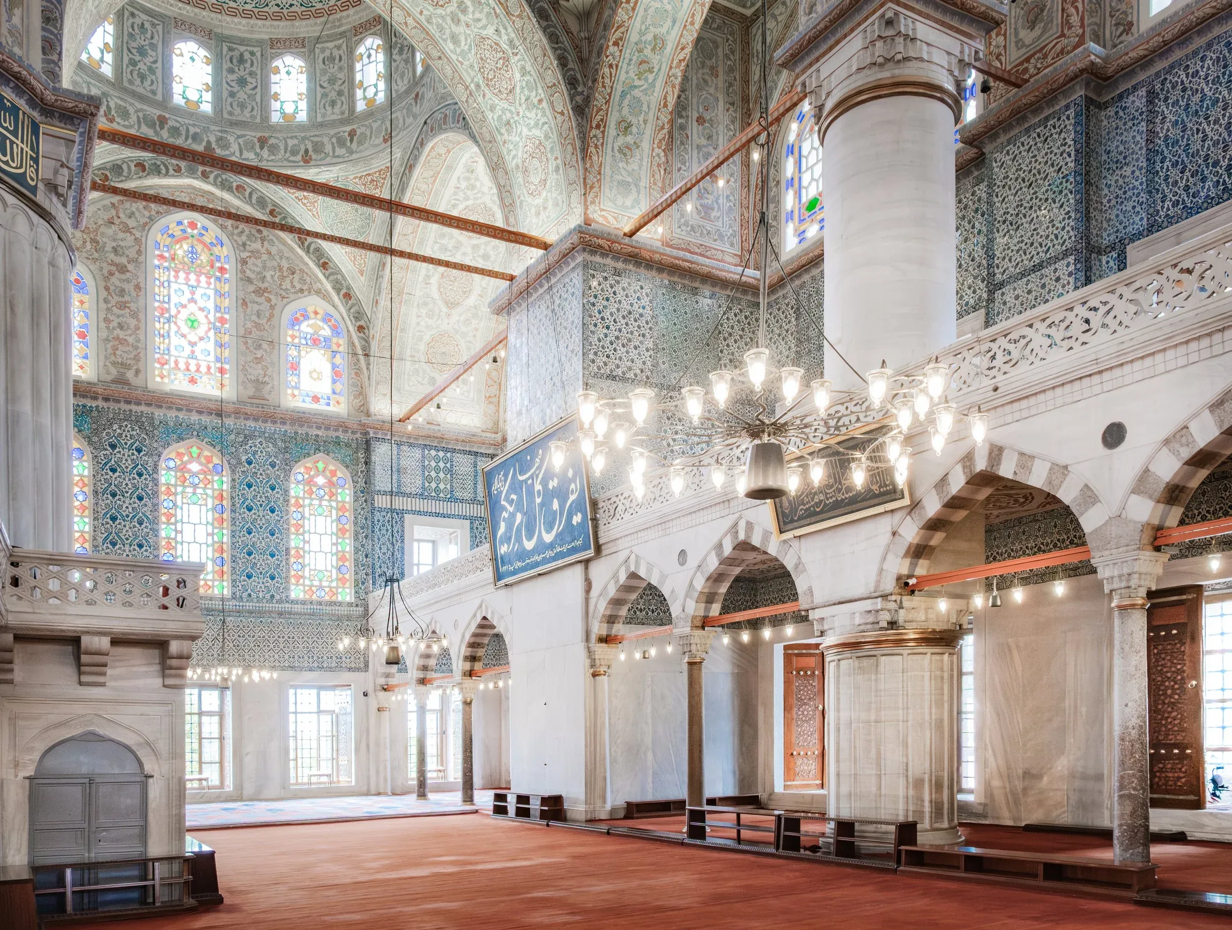 Interior walls and column surroundings