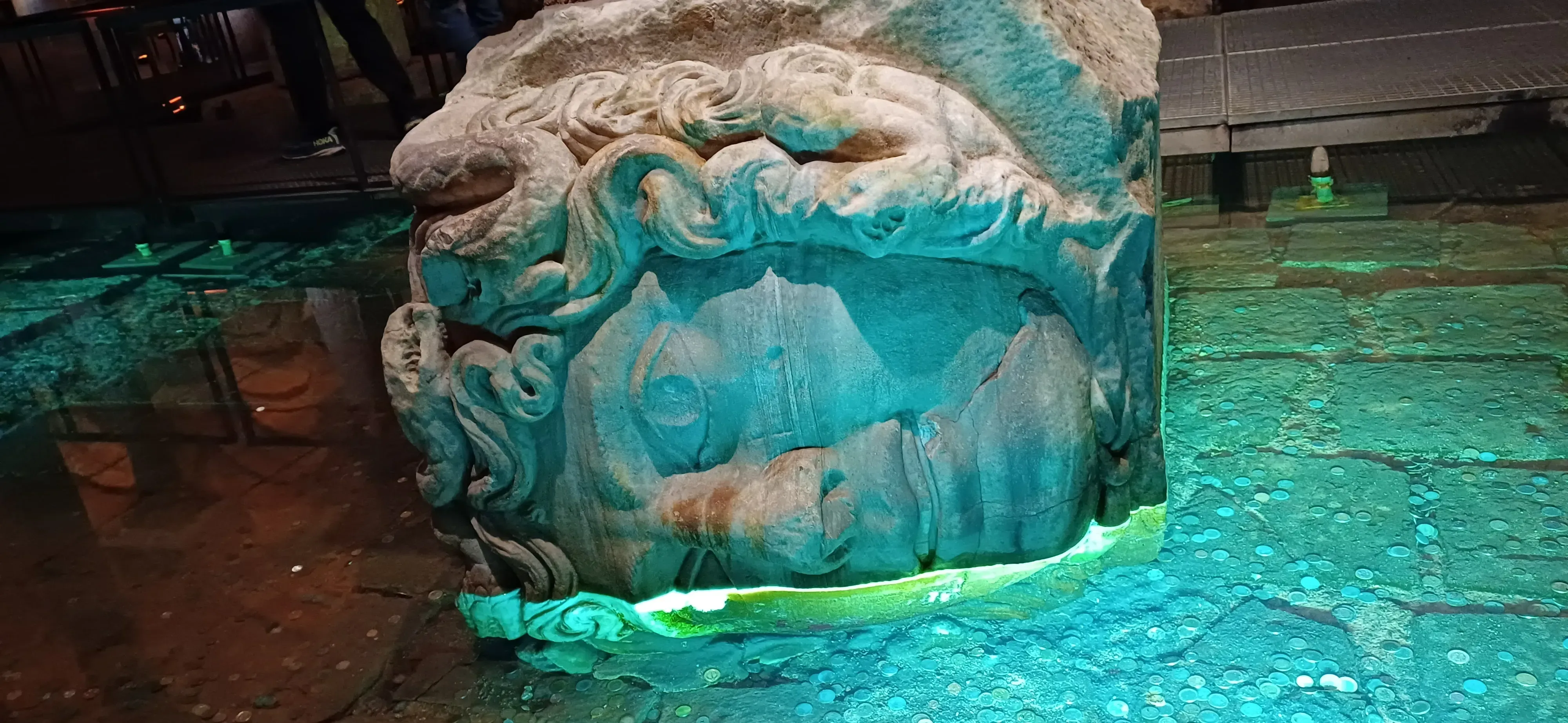 Medusa head column base, alternate view