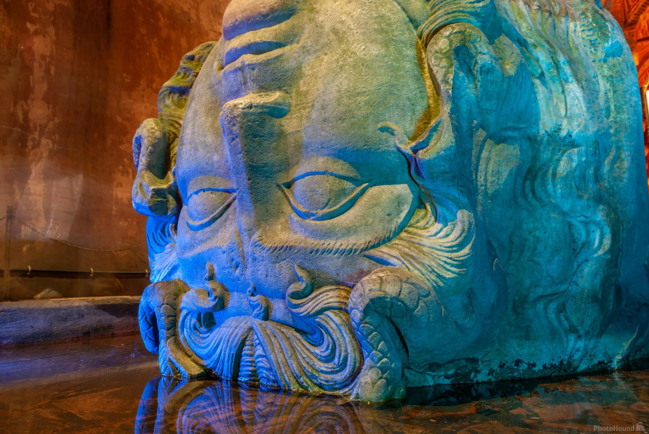 Upside Medusa head, close-up