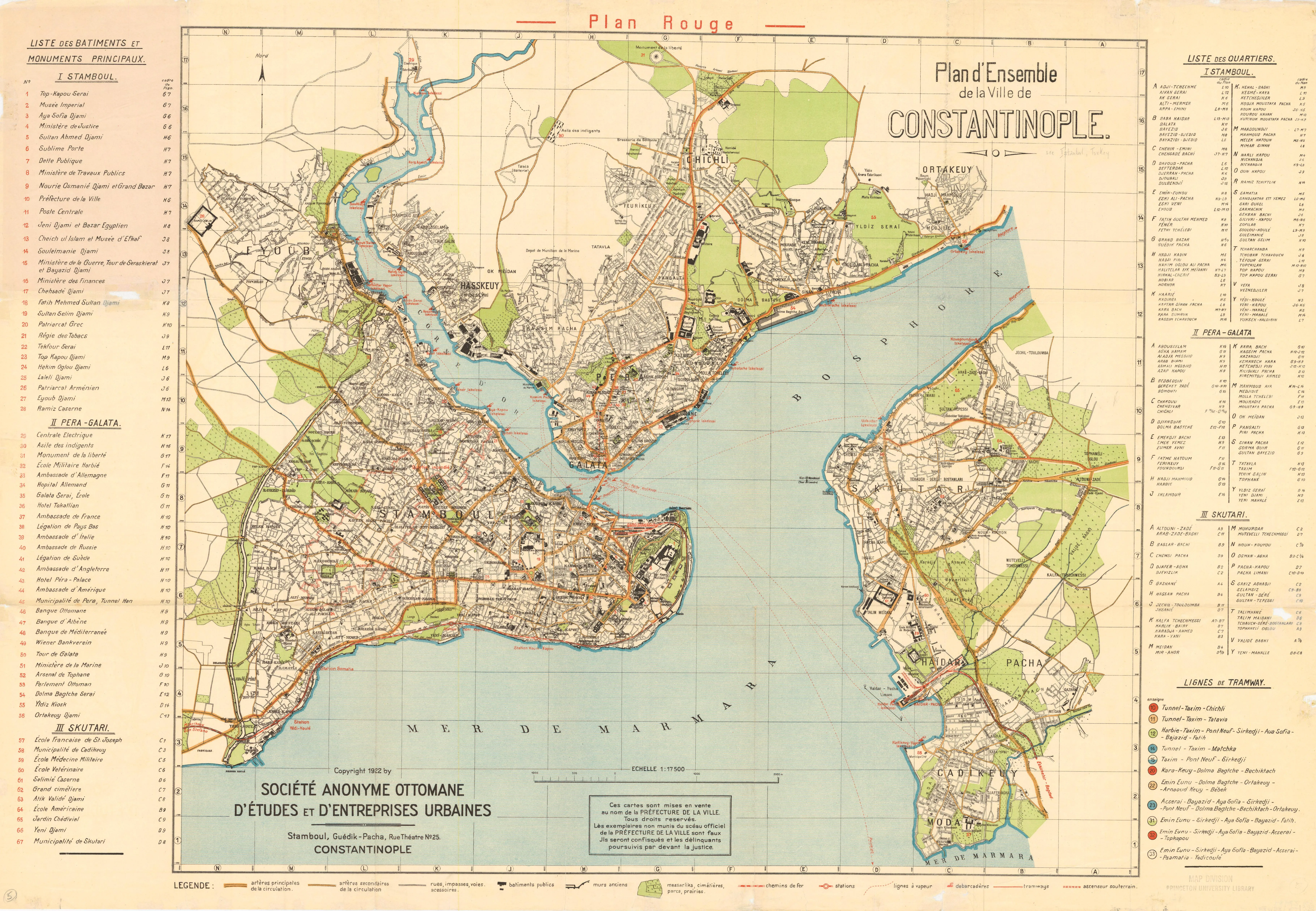 Constantinople Map 1910