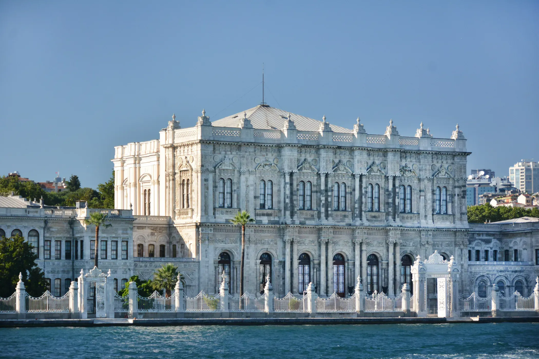 Dolmabahce Palace waterfront facade