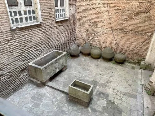Baptistry courtyard, detail