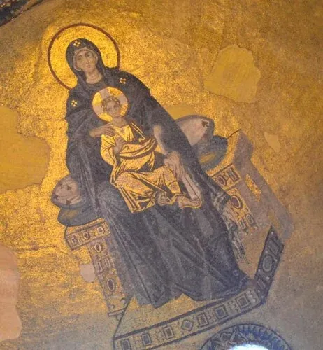 Apse mosaic of the Virgin and Child
