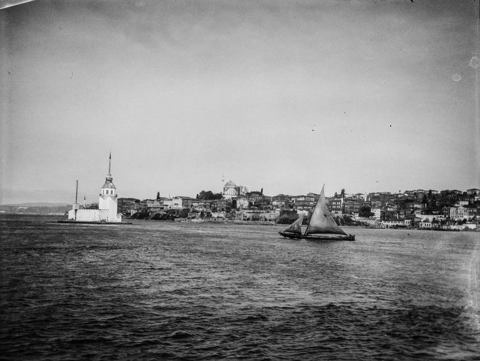 Sail boat on the Bosphorus around 1900