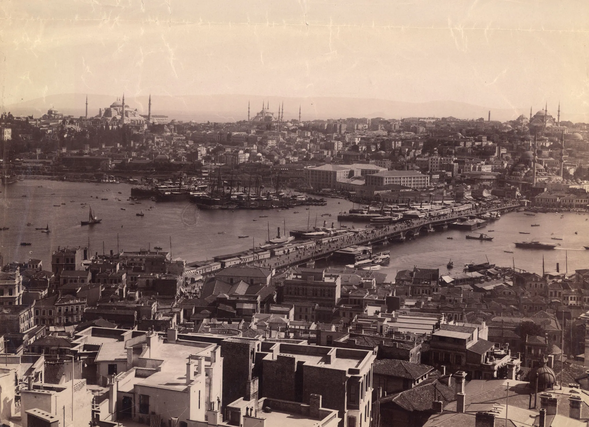 Historic Bosphorus view from early 1900s