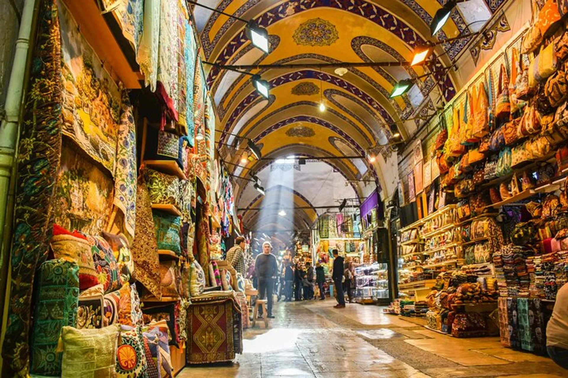 Traditional market scene in Istanbul bazaar