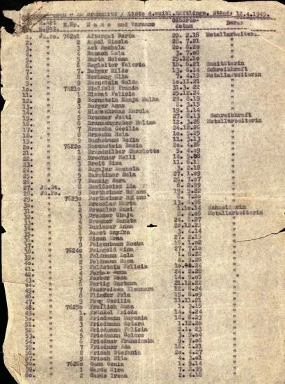 Display of Schindler List Document