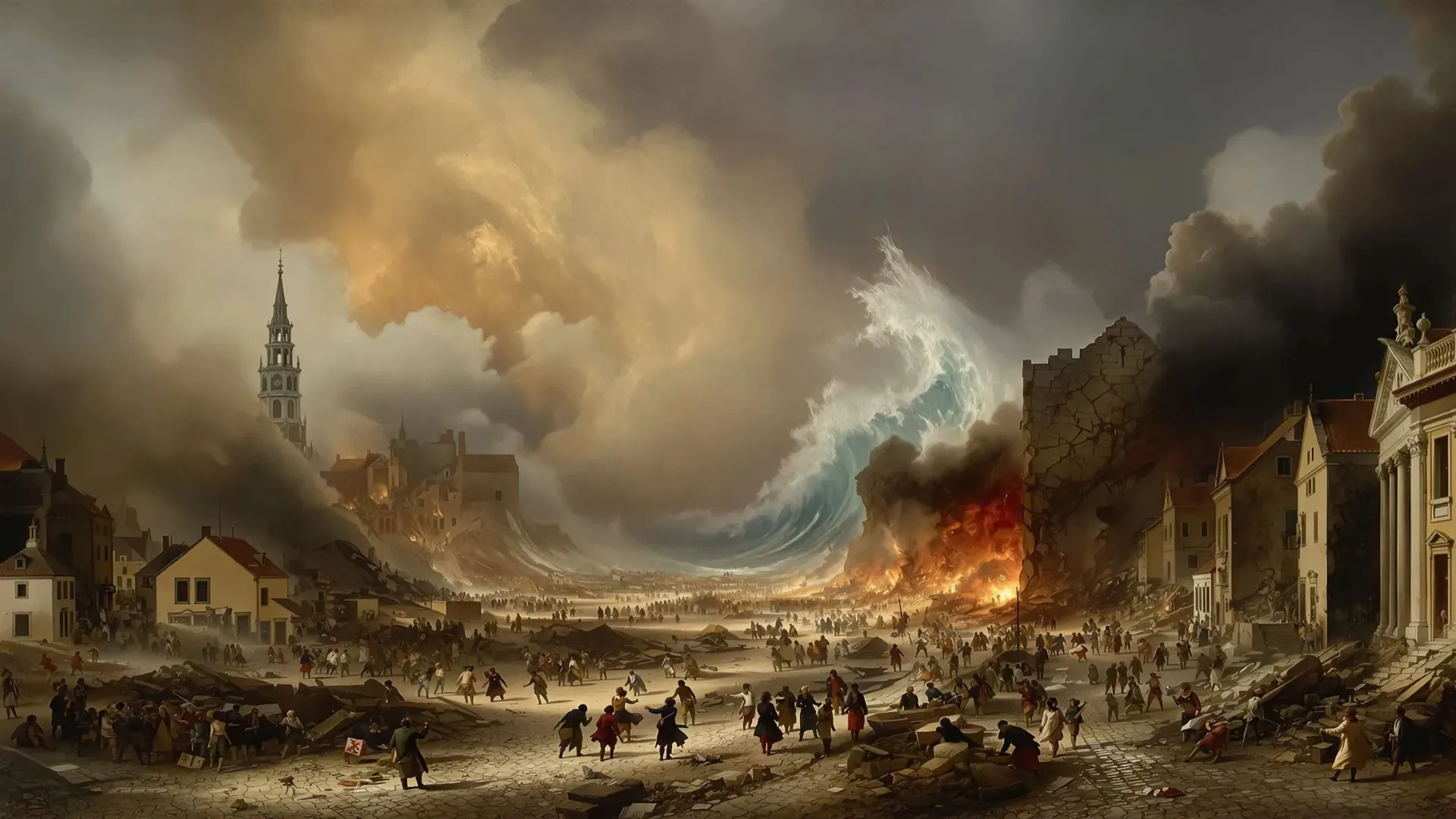 Illustration of the Great Lisbon Earthquake