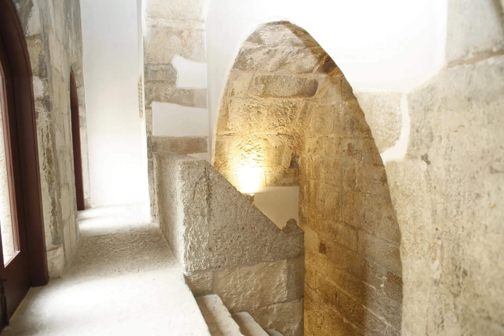 Interior spiral stairs of Belem Tower