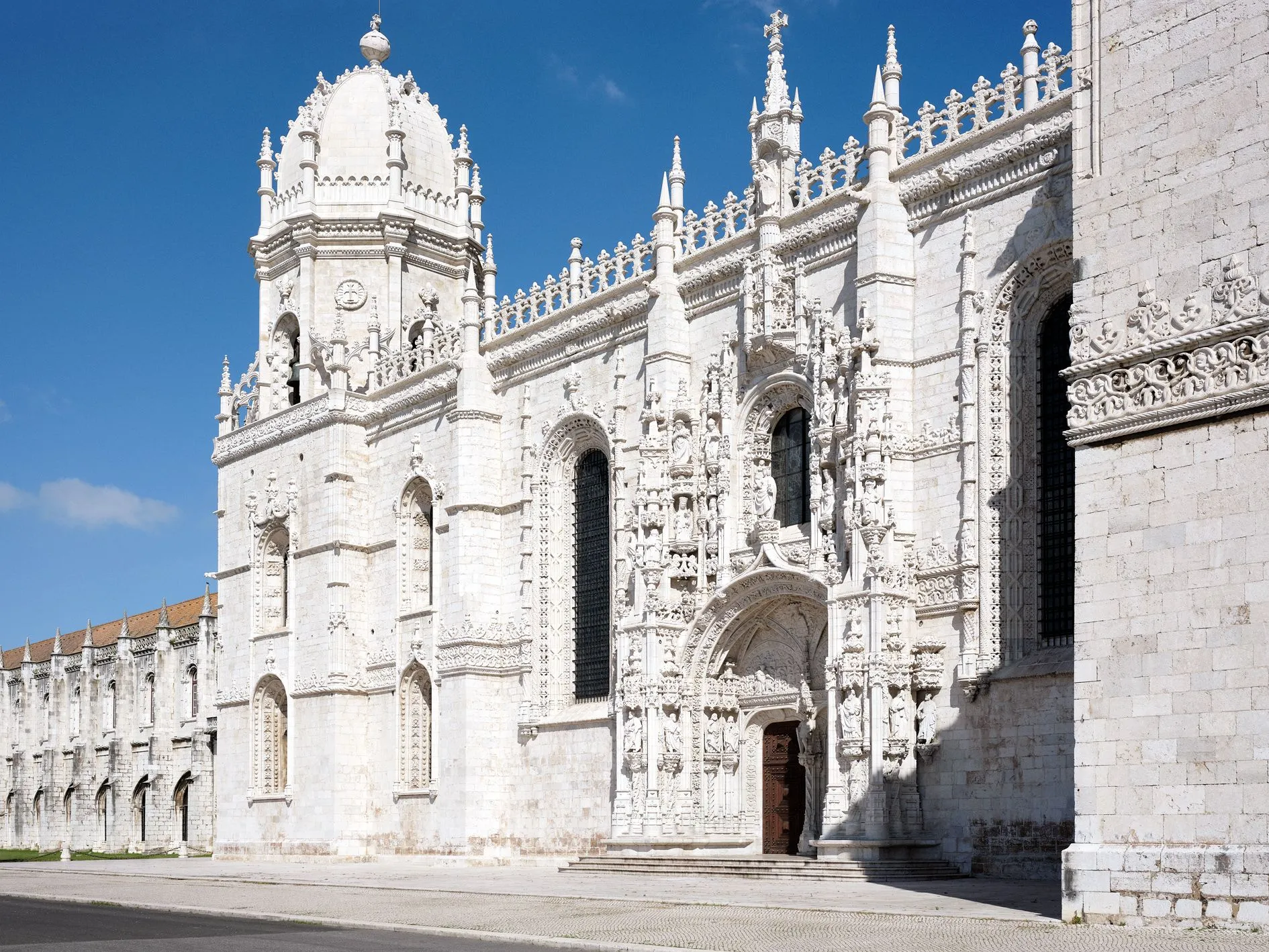 Entrance to Jeronimos Monastery in Belem