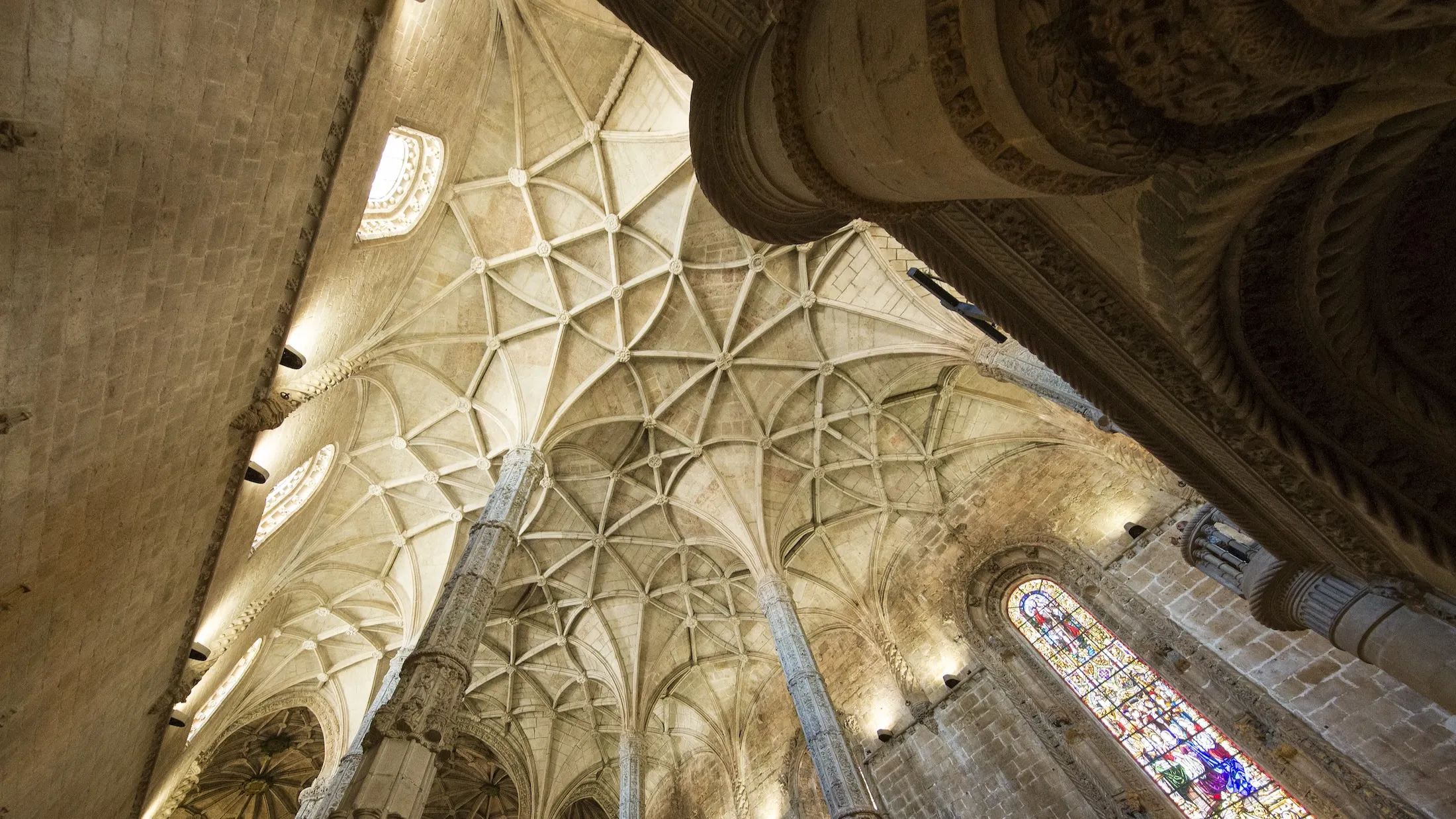 Decorated ceiling at Santa Maria de Belem