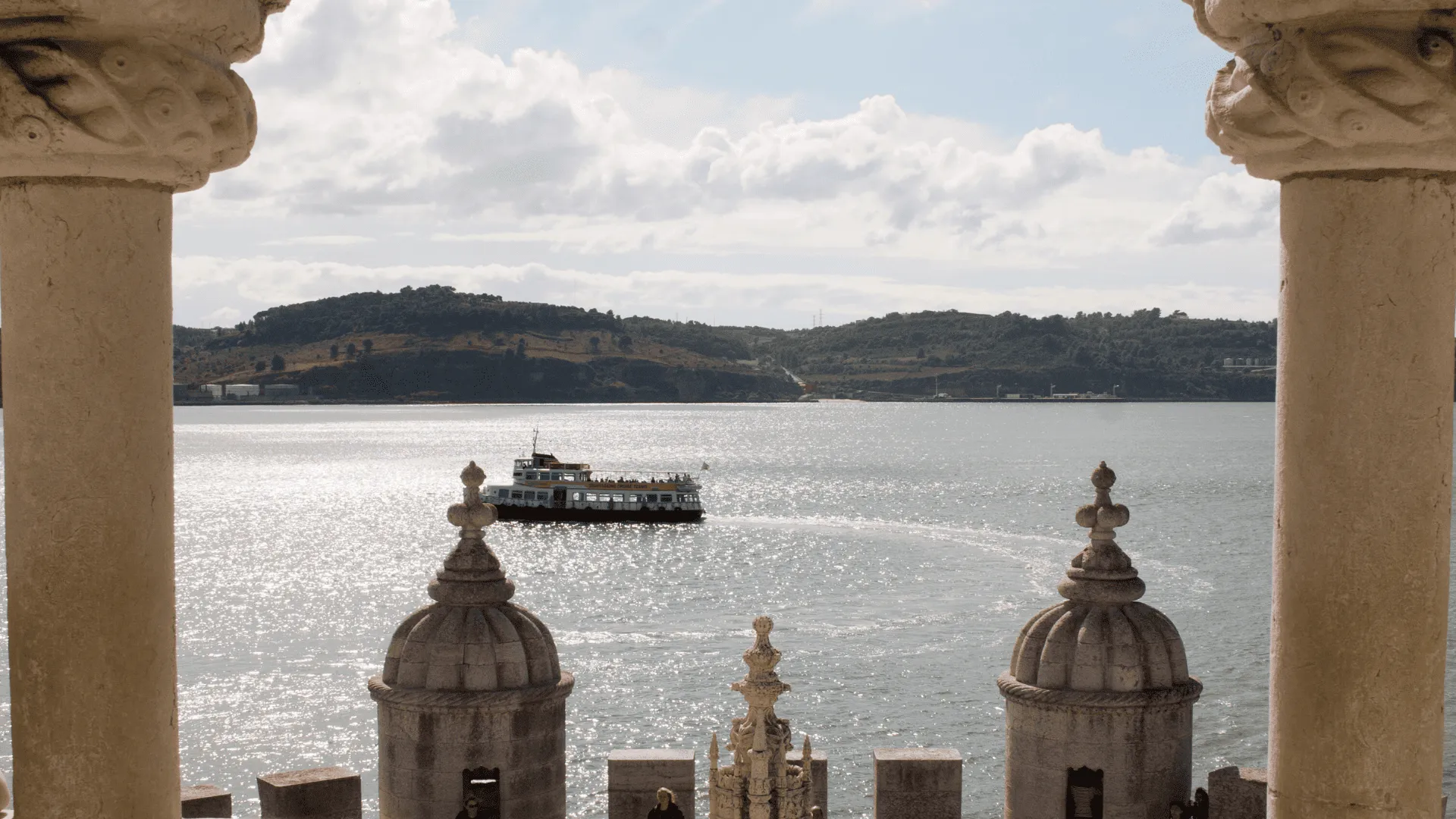 Tagus River sea view from Belem area