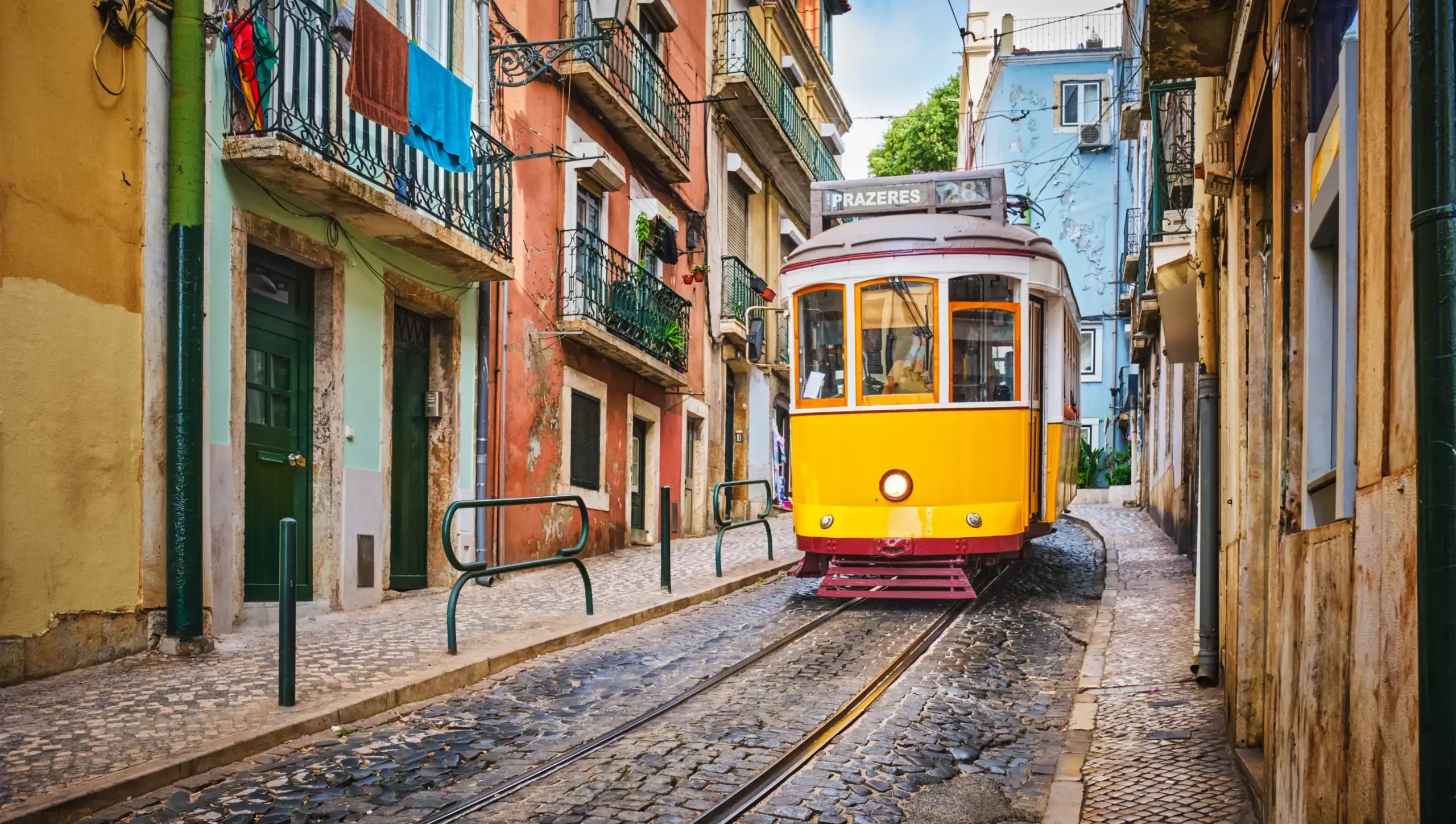 Lisbon tram and city attractions