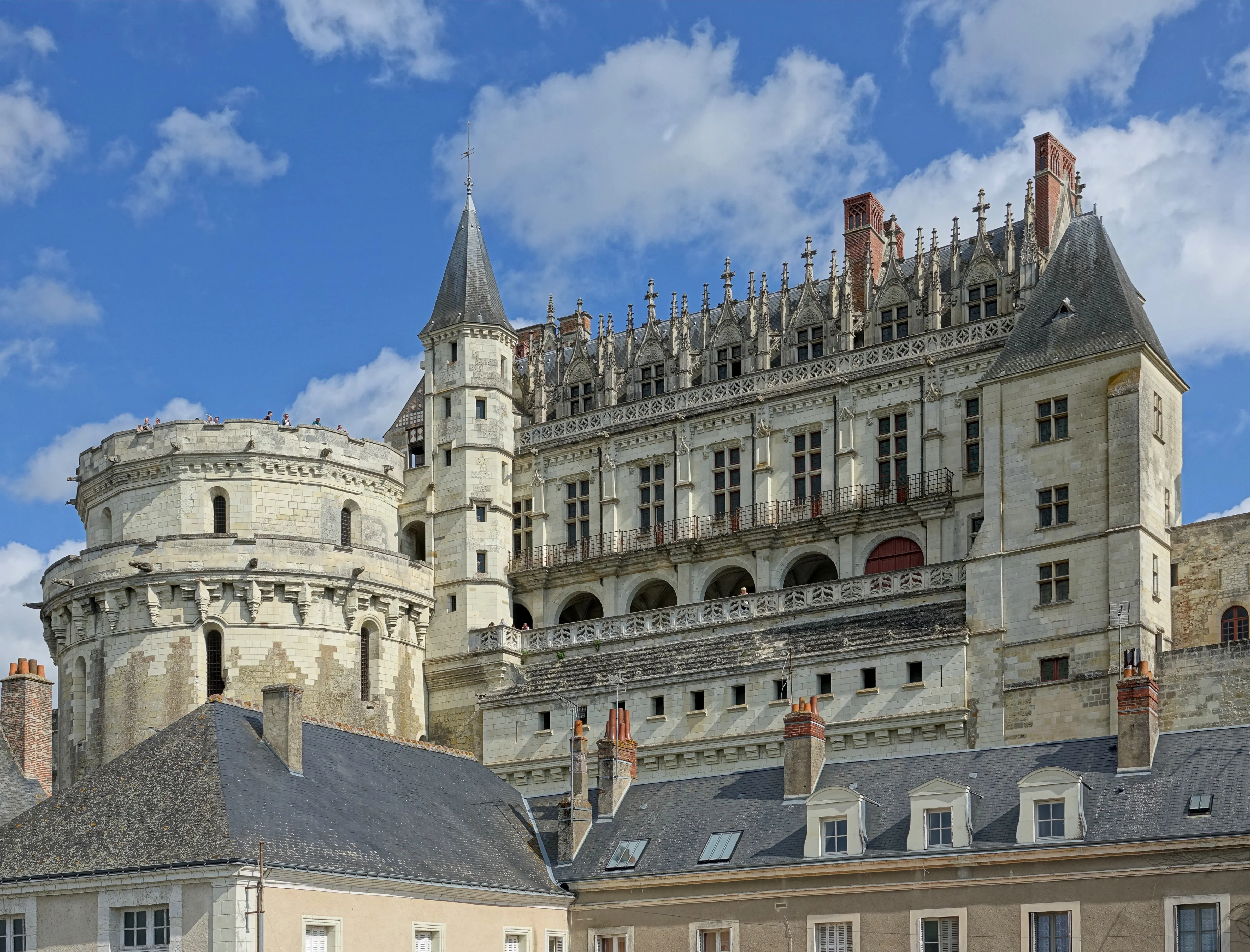 View of Chateau d'Amboise above the town and river